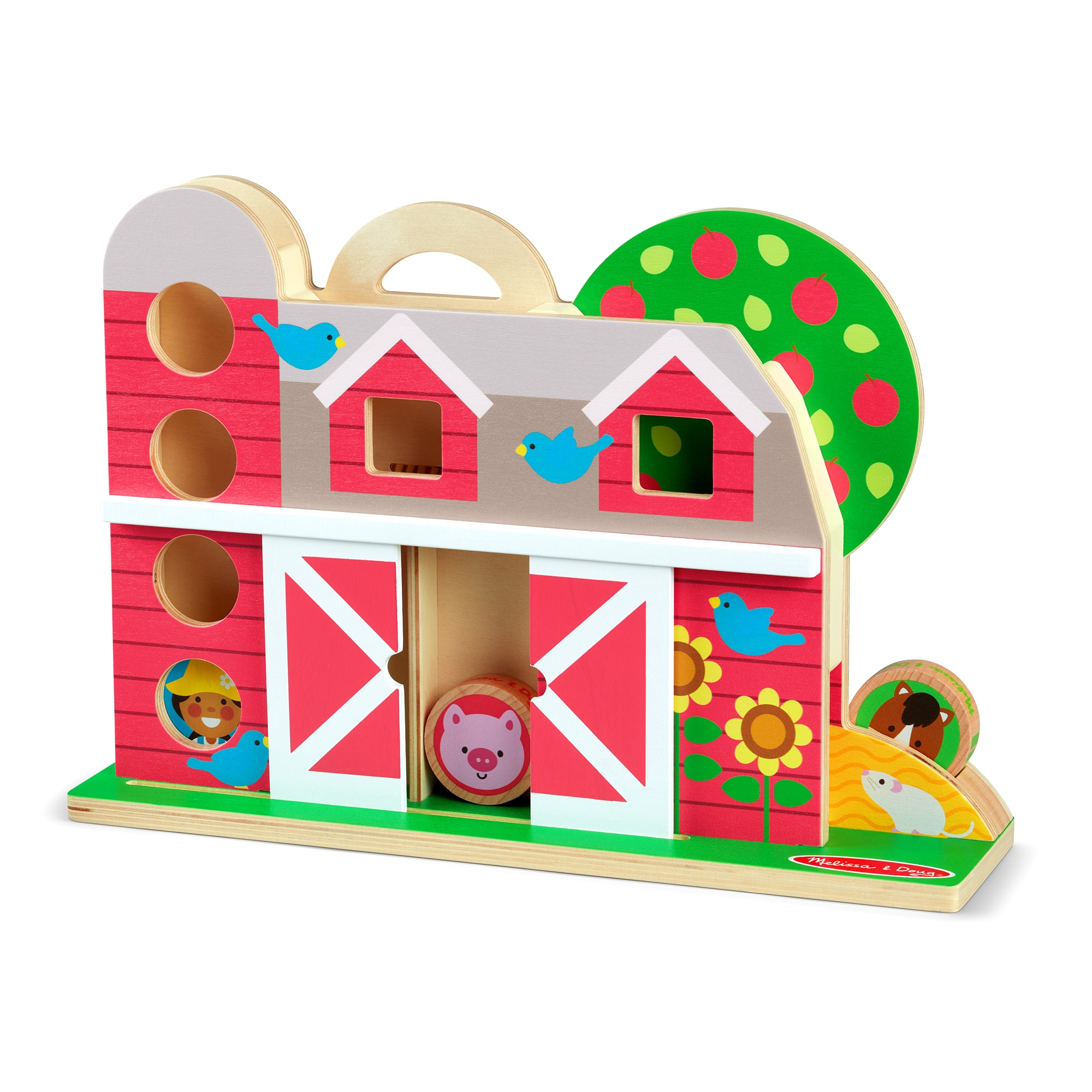 Melissa & Doug® GO TOTs™ Wooden Barnyard Tumble Play Set