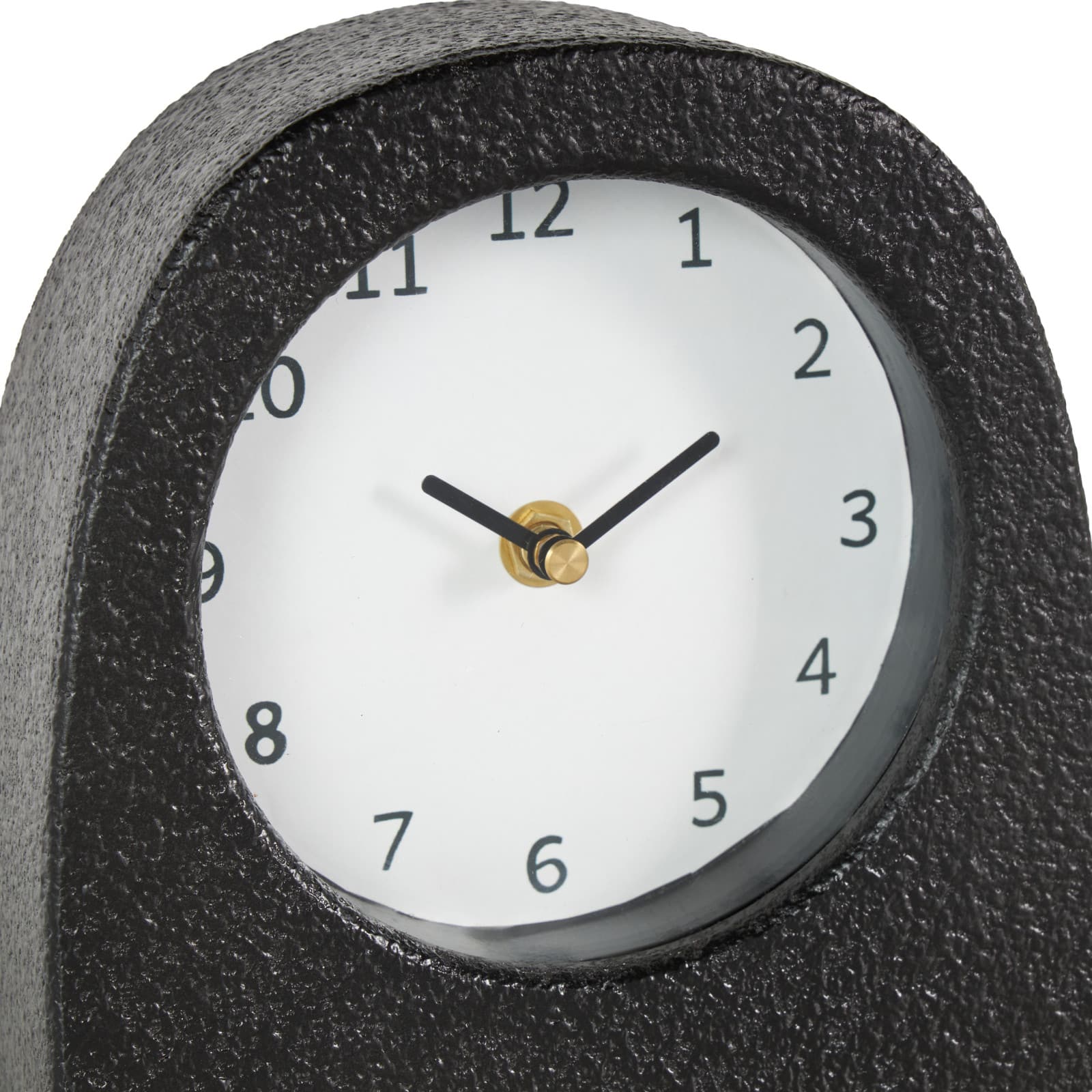 Black & White Wood Textured Decorative Clock Set