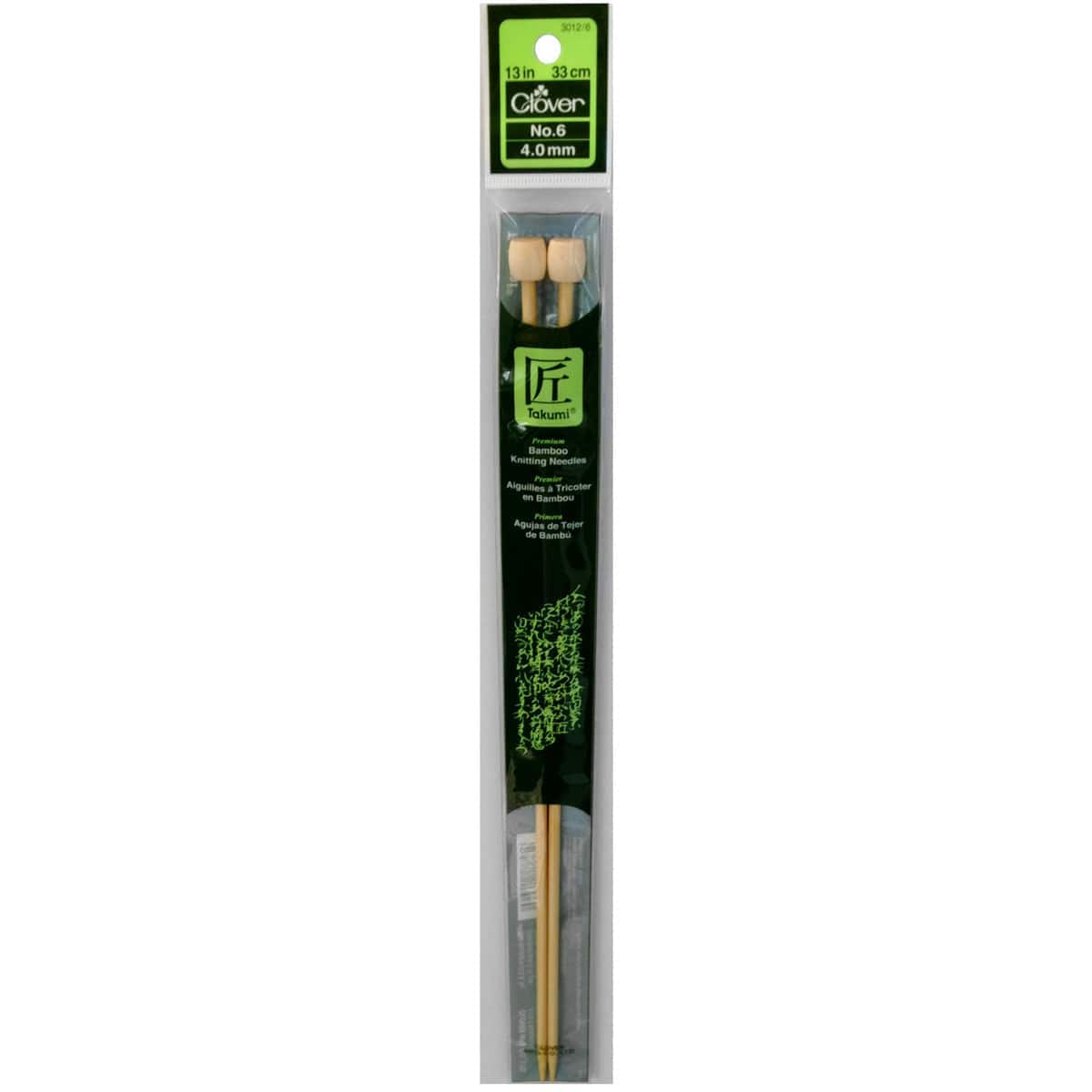 Takumi Bamboo Single Pointed Knitting Needles