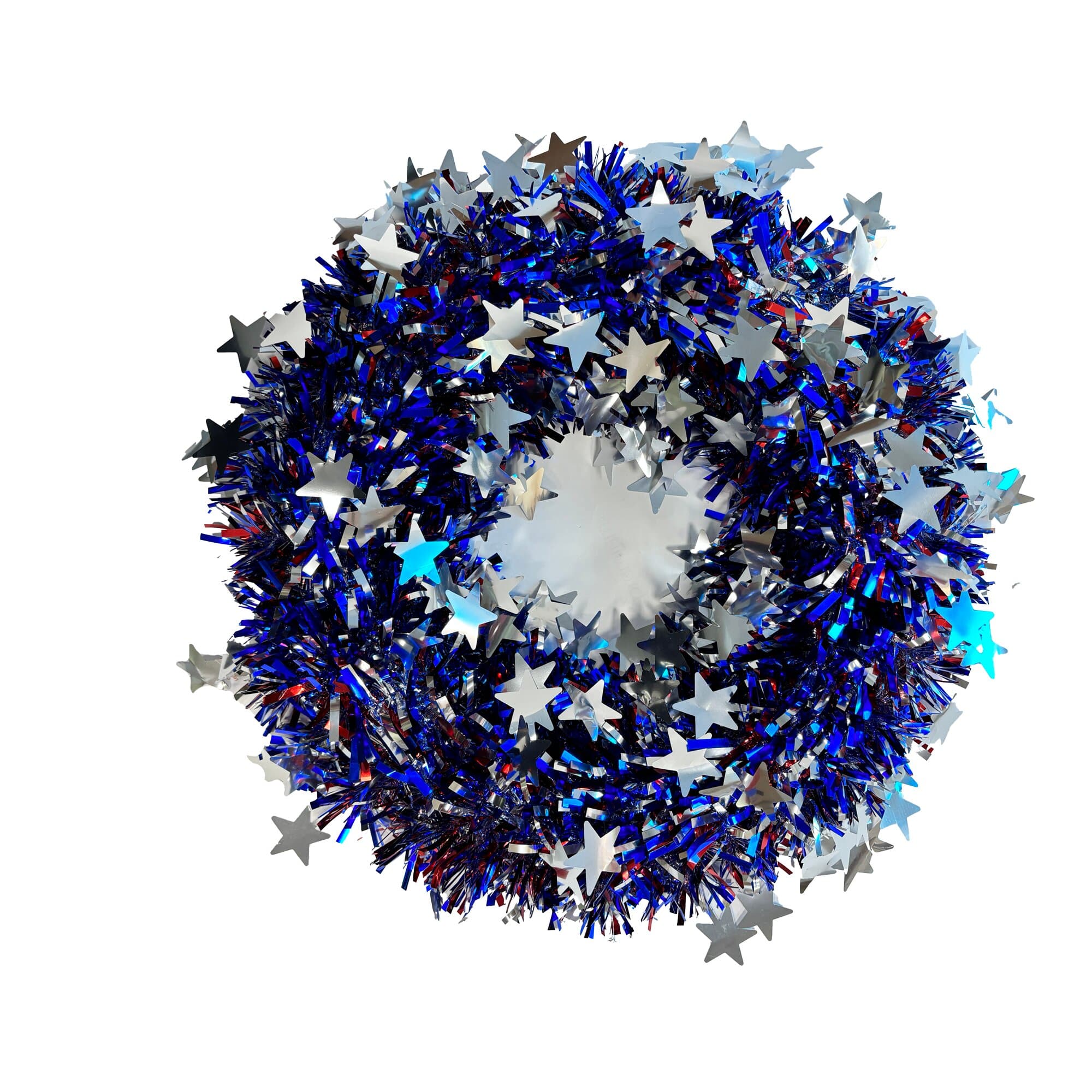Red, White & Blue 18" Tinsel Wreath by Celebrate It®
