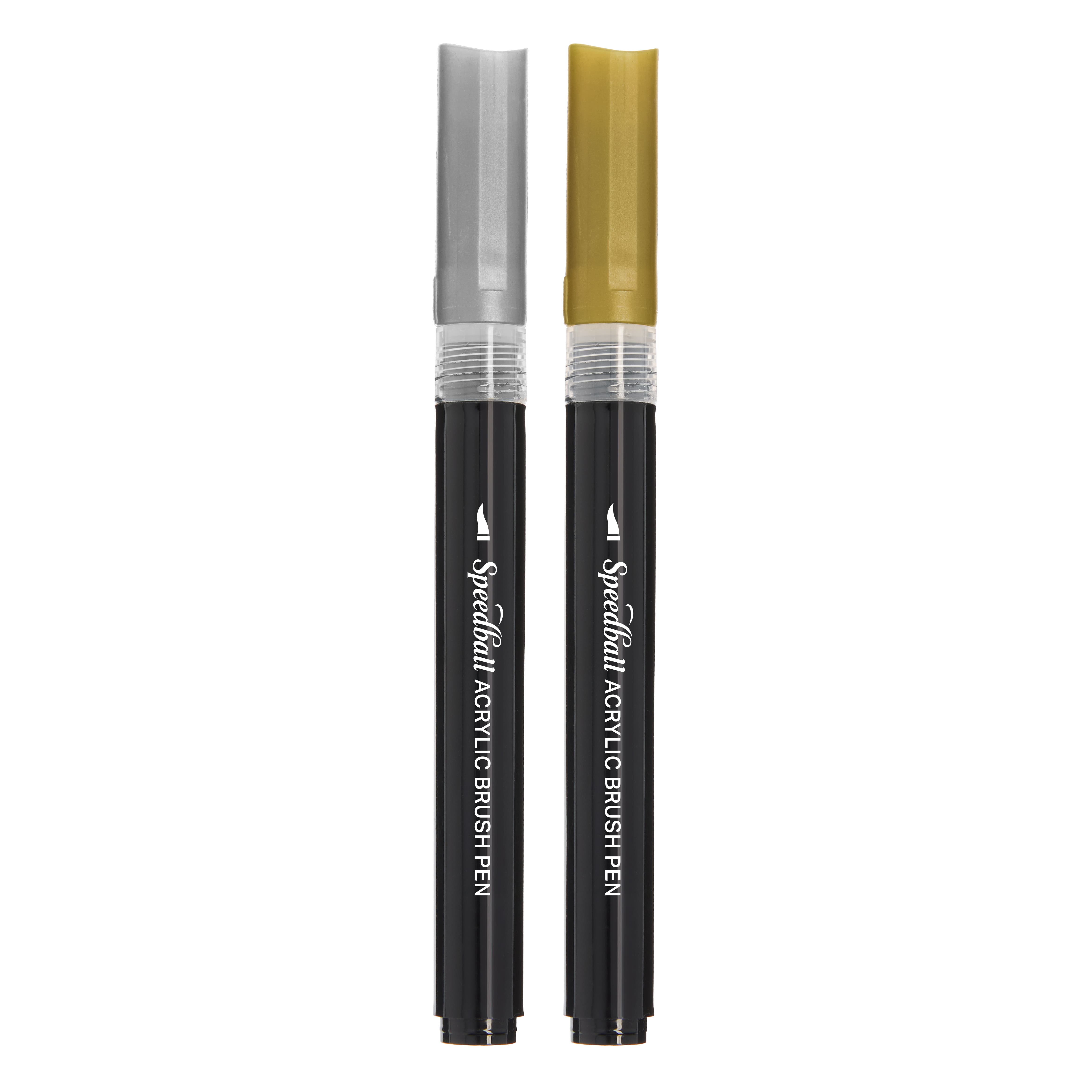 Speedball® Gold & Silver Acrylic Lettering Brush Pens Set