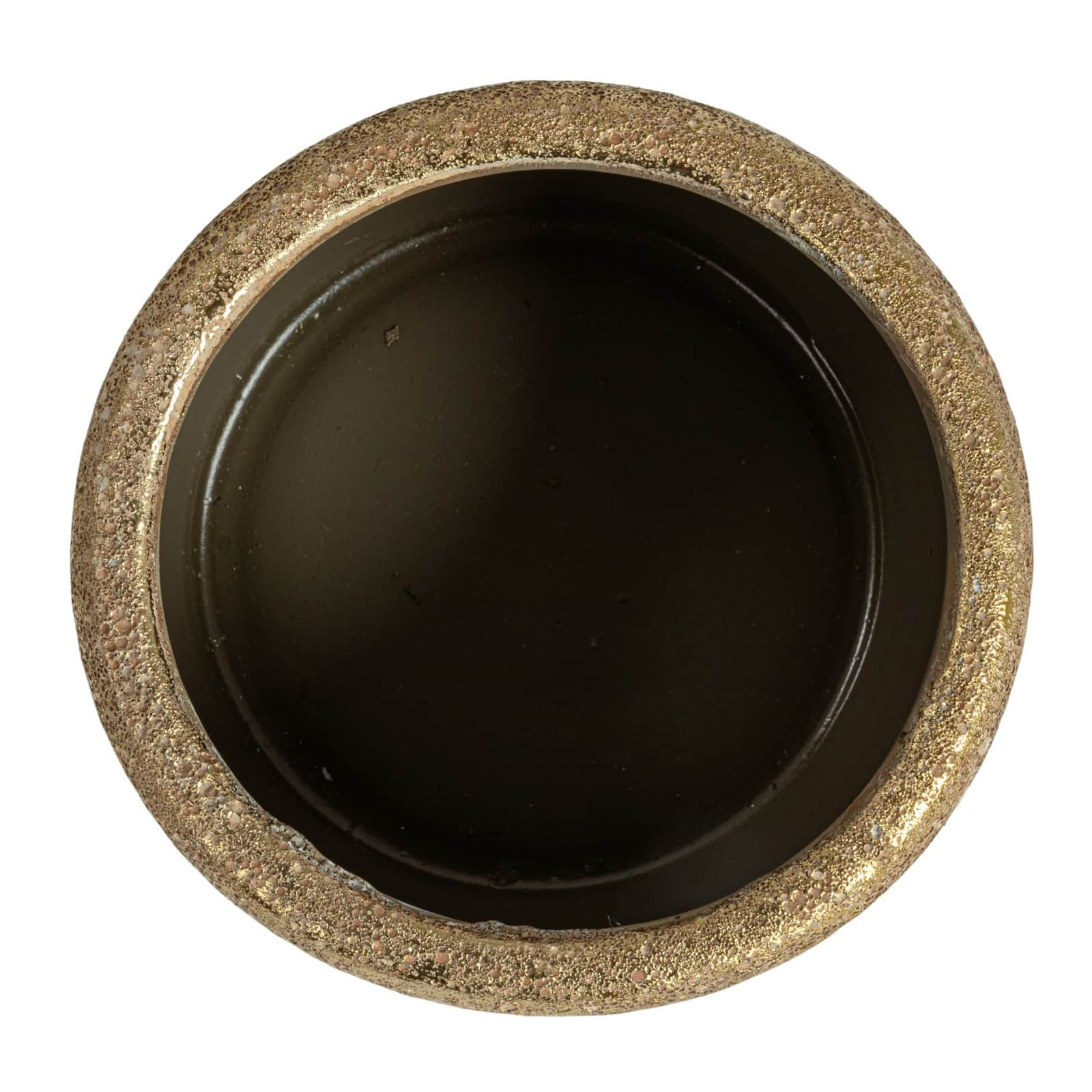 Hello Honey® 5.75" Gold Round Volcano Terra Cotta Planter