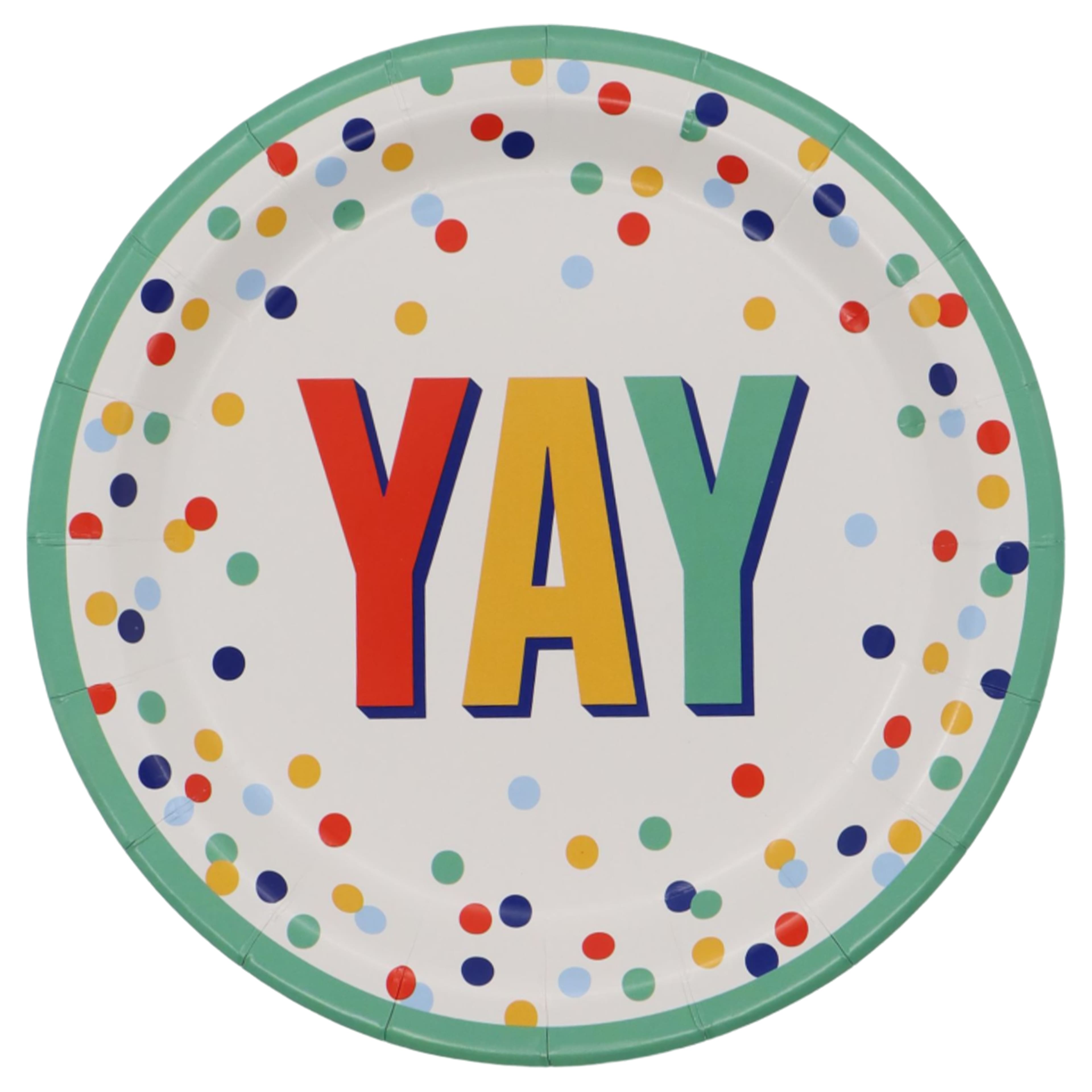 24 Packs: 10 ct. (240 total) 7" Multicolor Yay Snack Plates by Celebrate It™