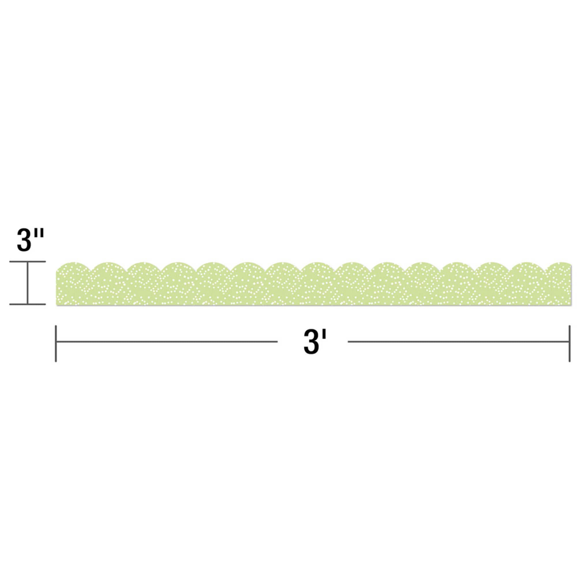 Carson Dellosa® Education Crafty & Cool Light Green with Dots Scallop Borders, 6 Packs of 13