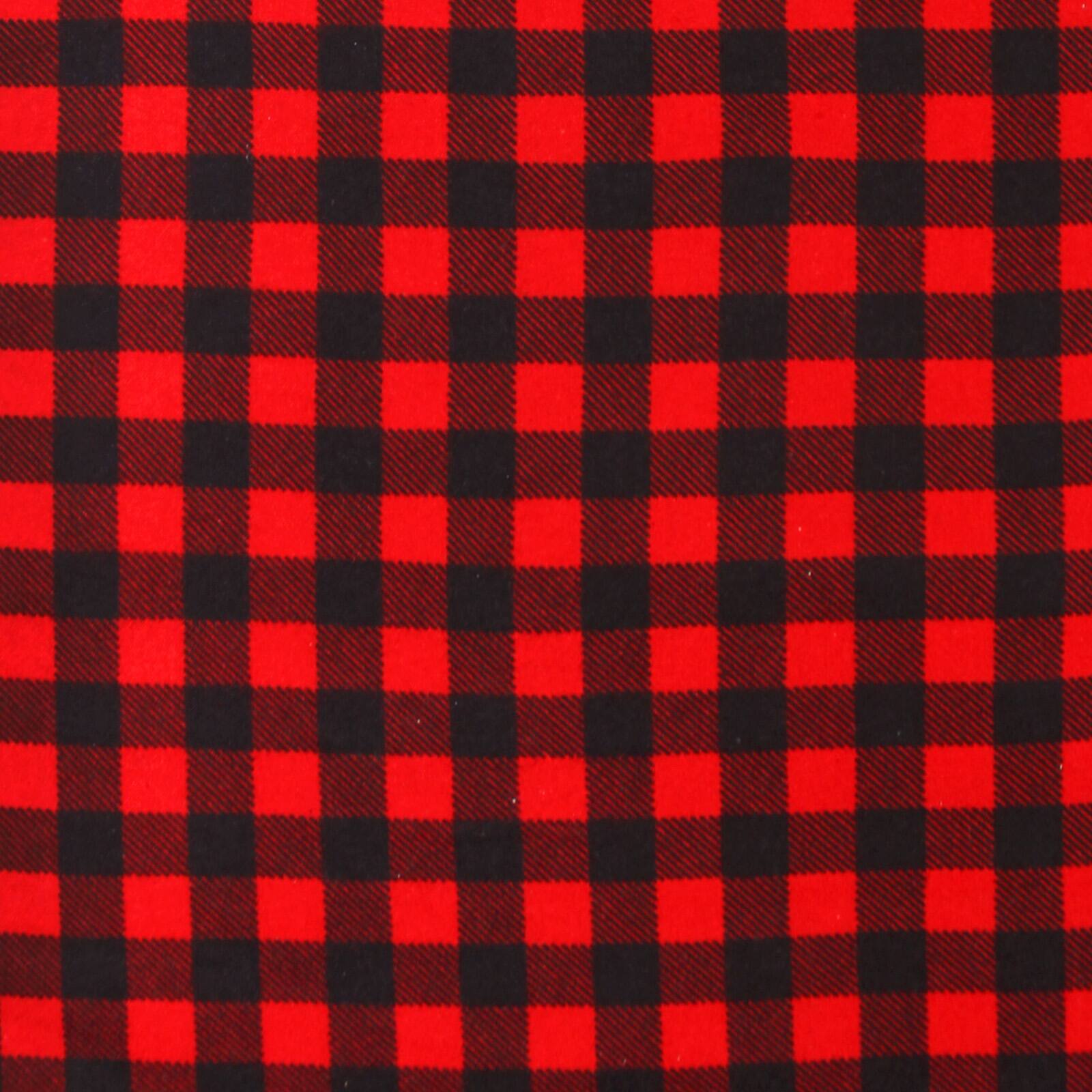 Camelot Fabrics Black & Plaid Flannel Fabric