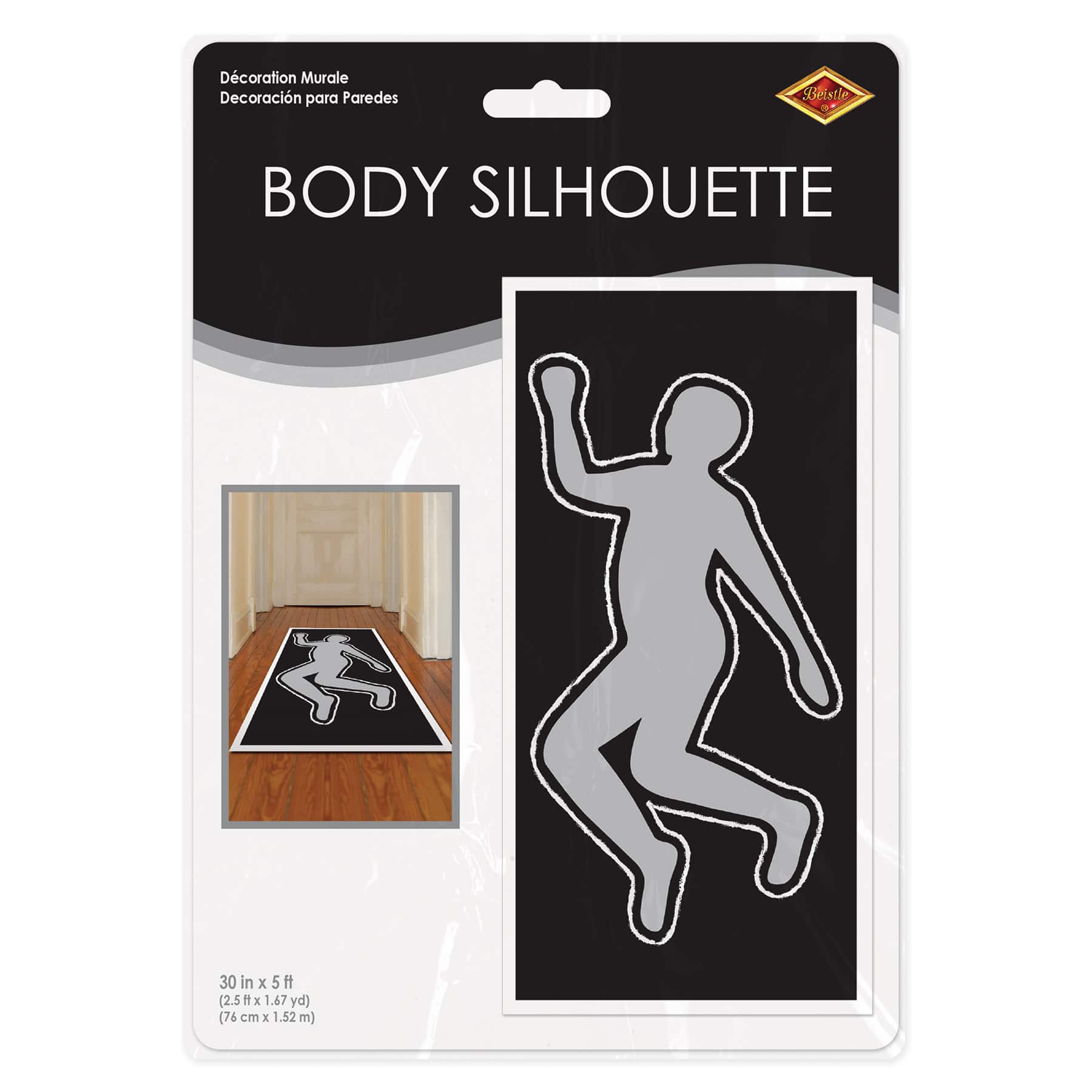 Beistle 30" x 5ft. PSI Body Silhouettes, 2ct.