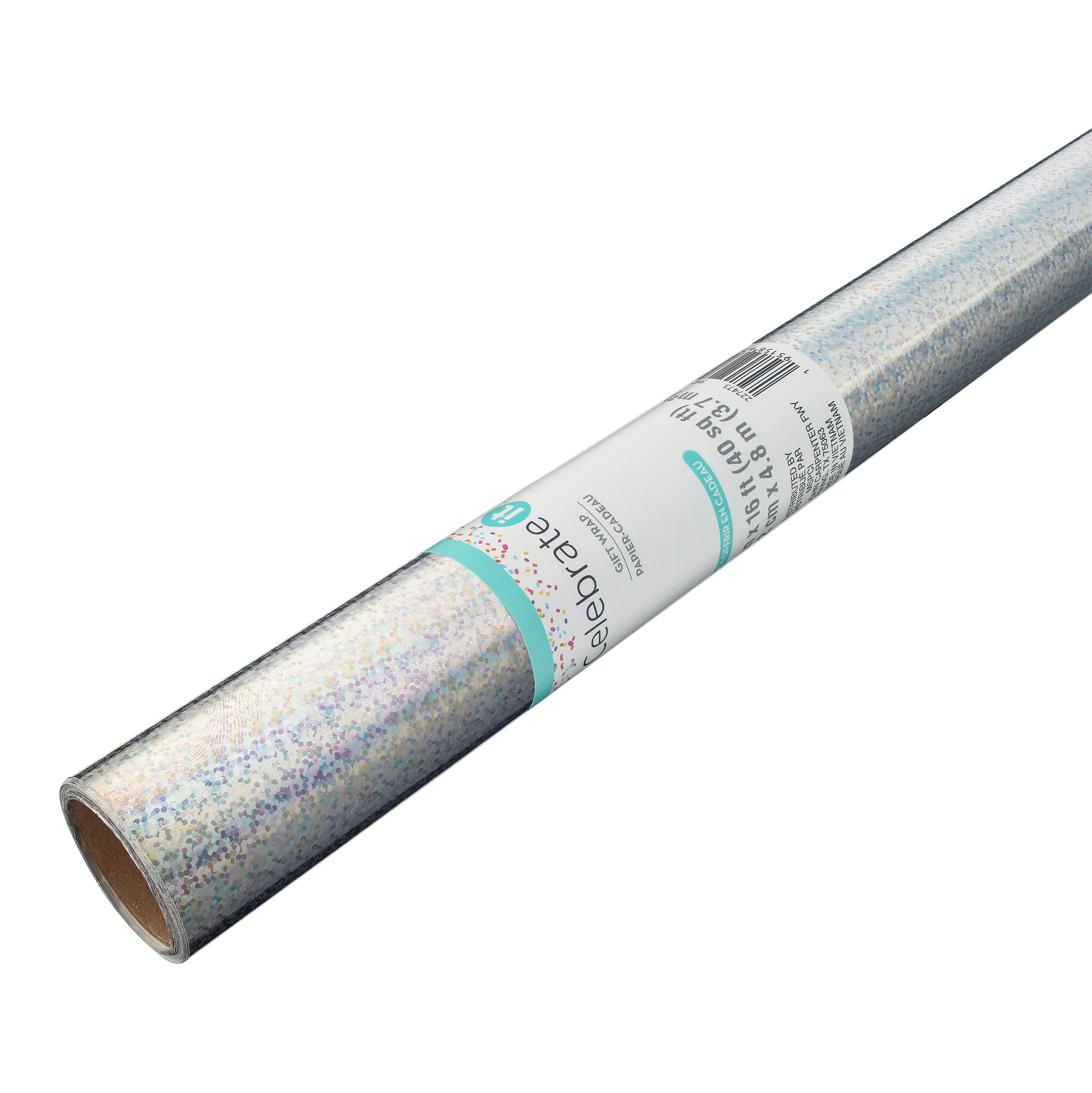12 Pack: Silver Holographic Gift Wrap by Celebrate It™