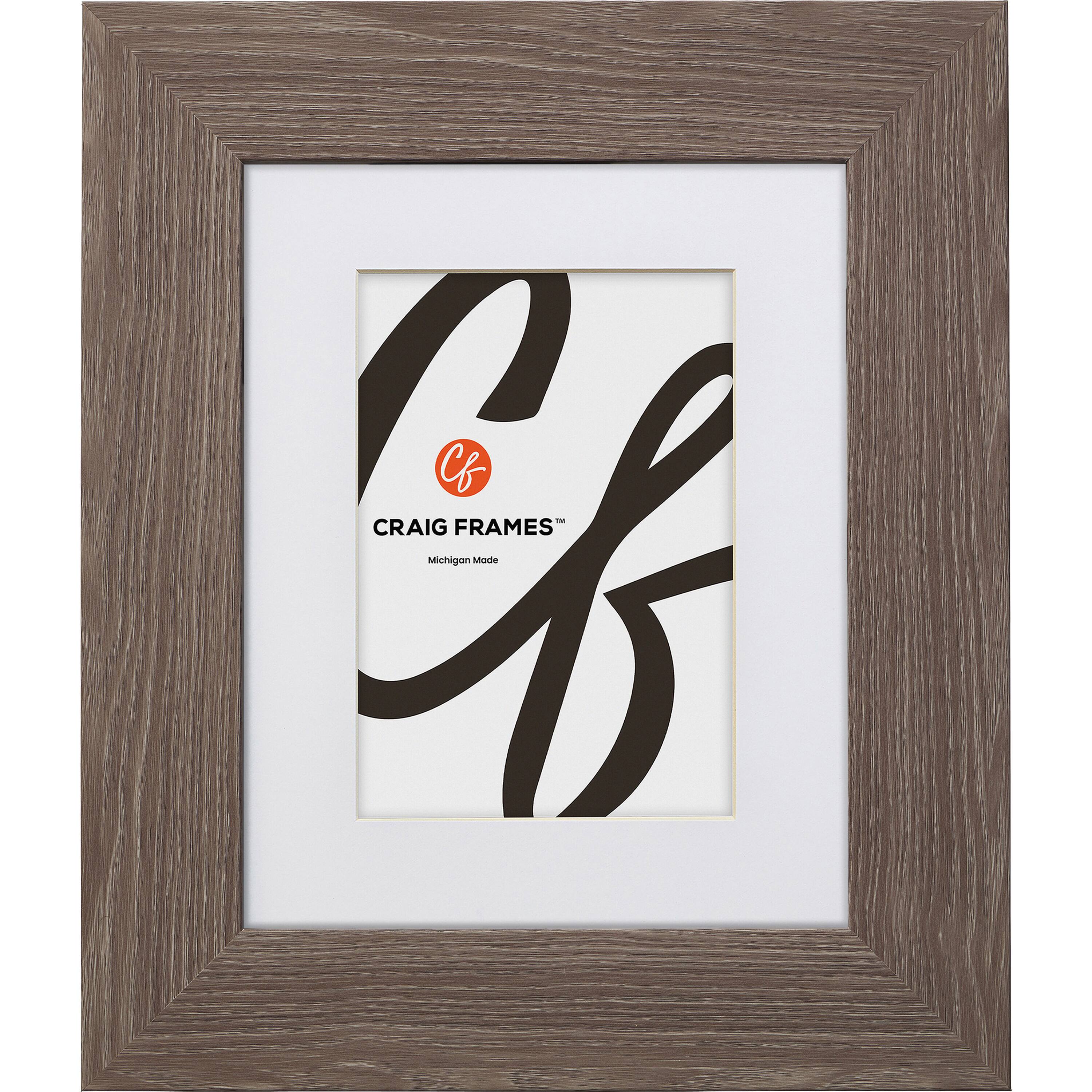 4 Pack Craig Frames American Barn Farmhouse Gray Picture Frame with Mat