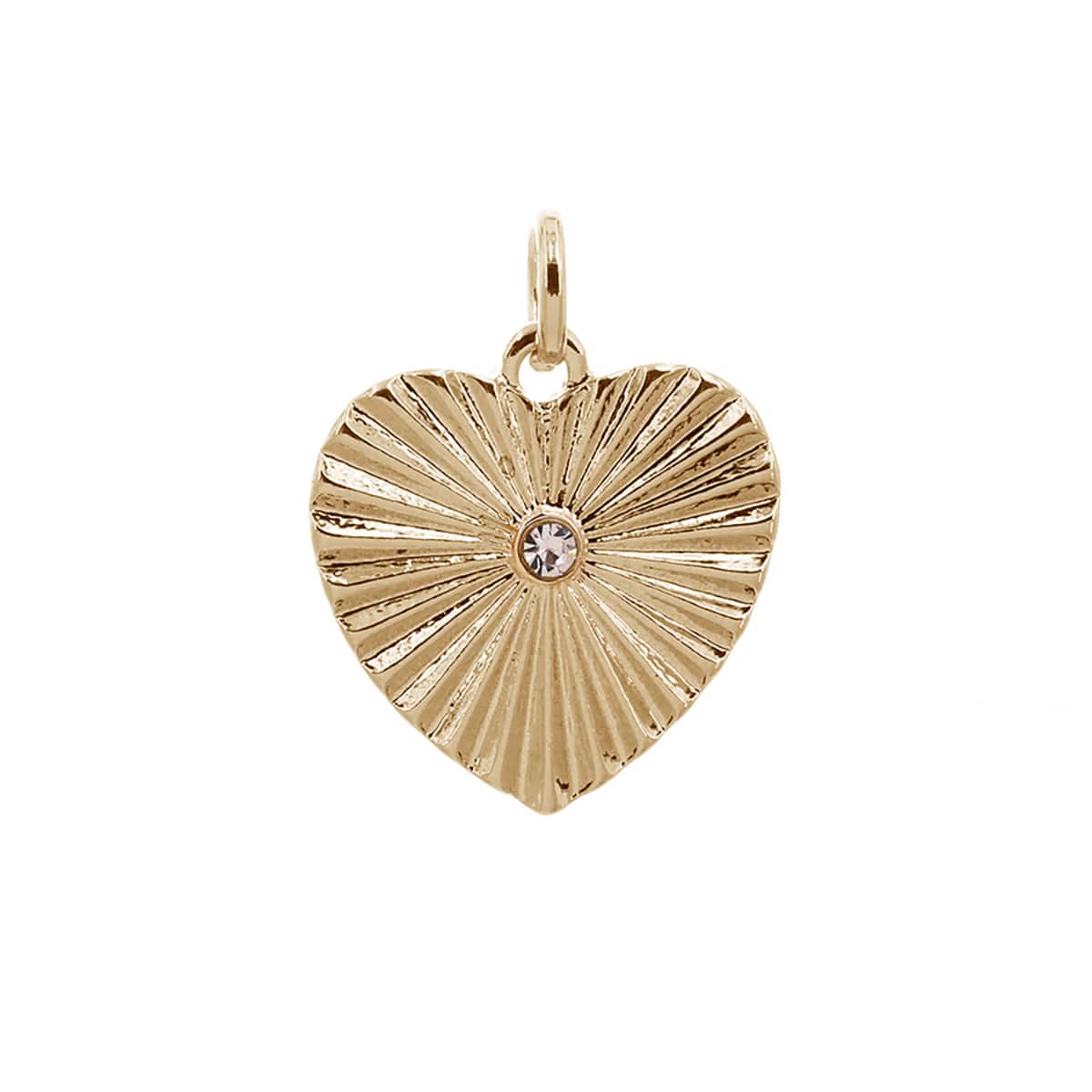 14K Gold Plated Starburst Heart Charm by Bead Landing™