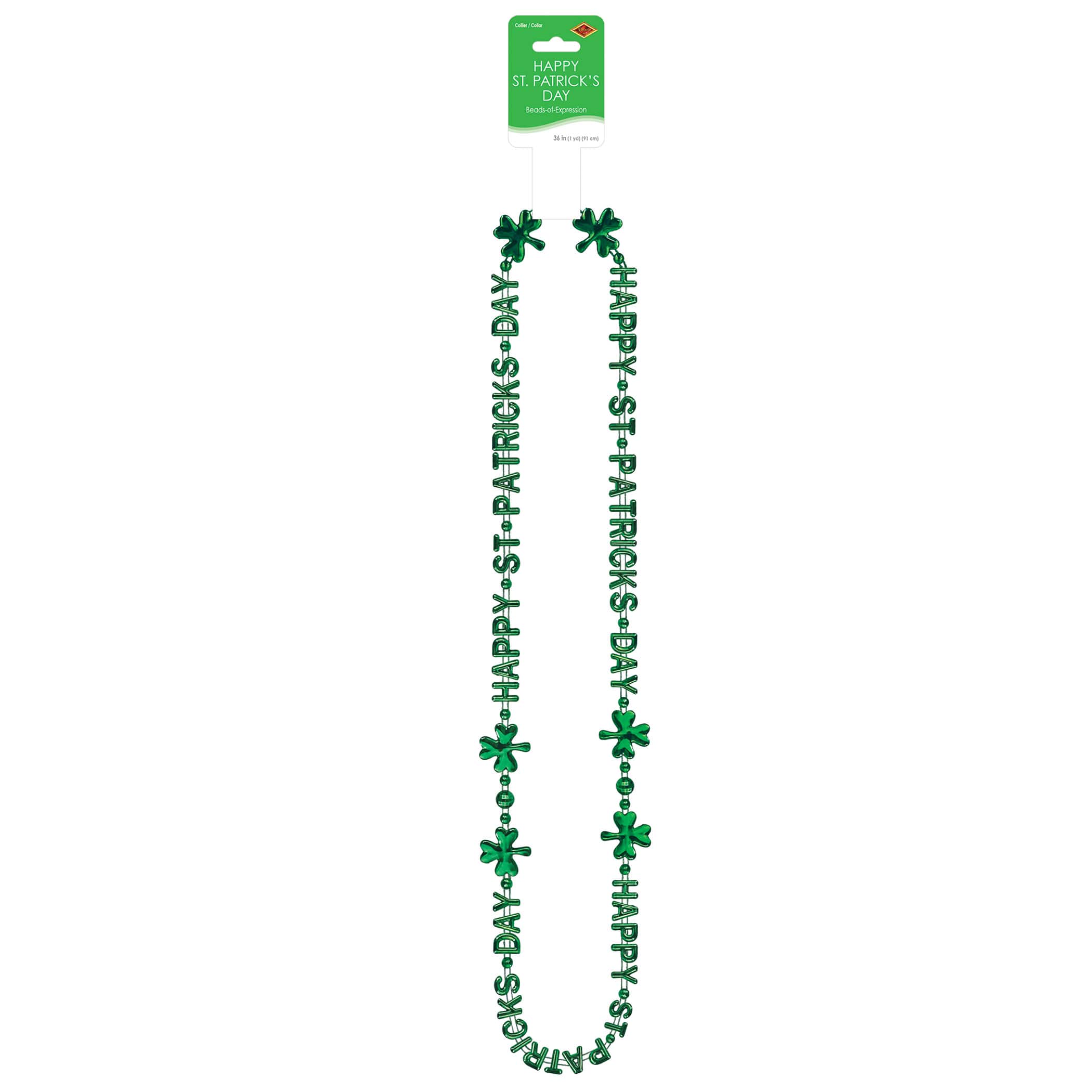Beistle 36" St. Patrick's Day Beads-Of-Expression, 4ct.
