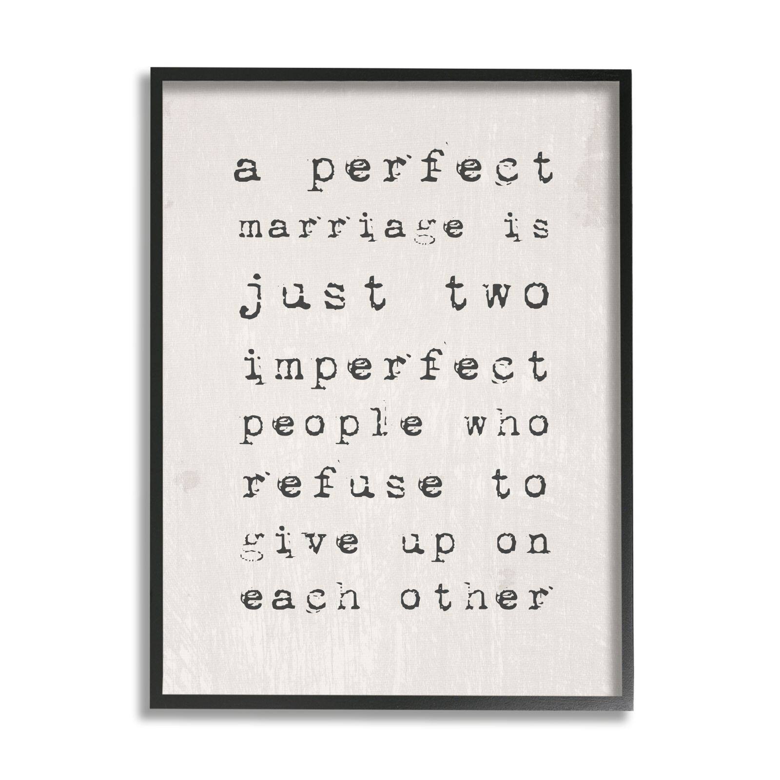 Stupell Industries A Perfect Marriage Framed Wall Art