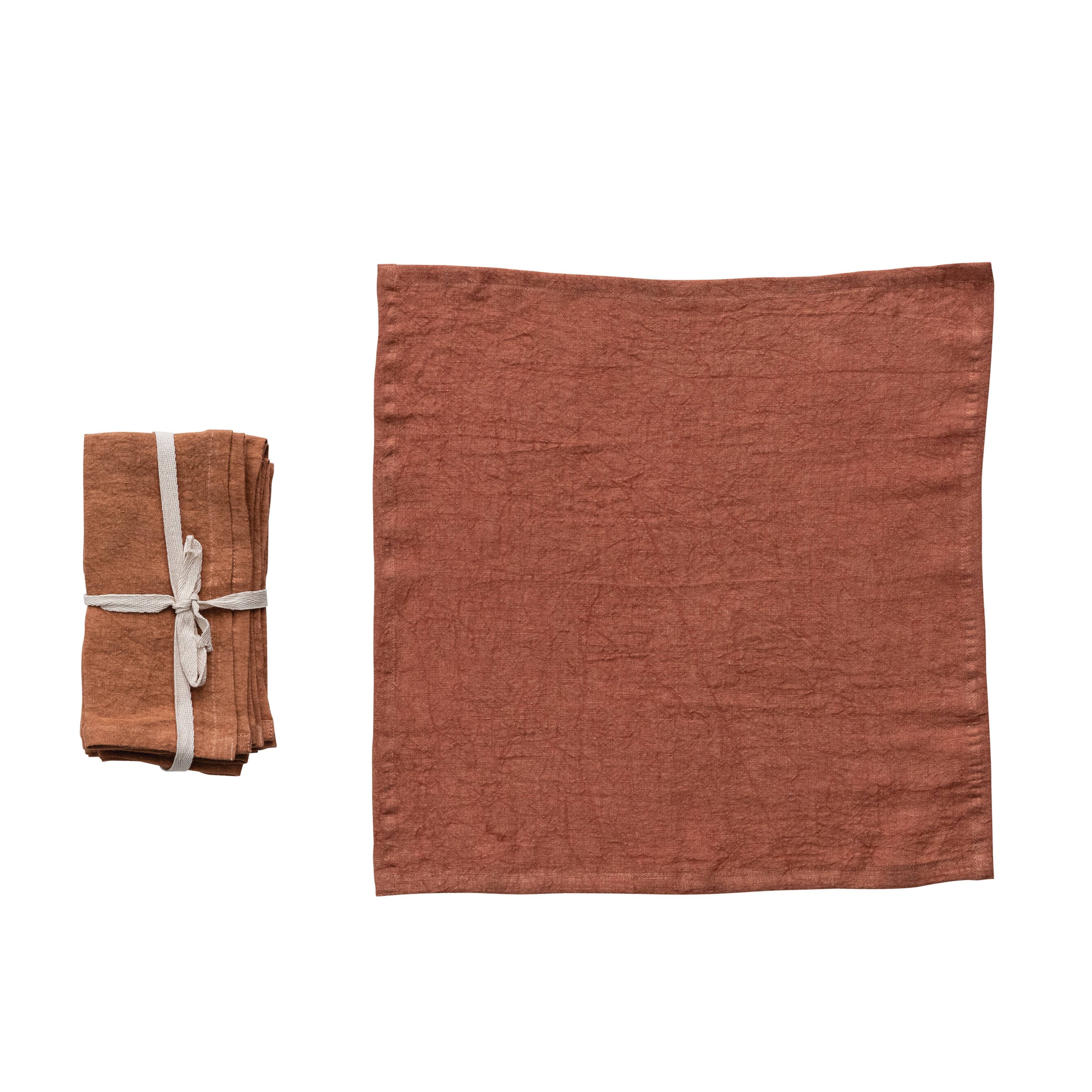 Hello Honey® 18" Square Stonewashed Linen Dinner Napkins