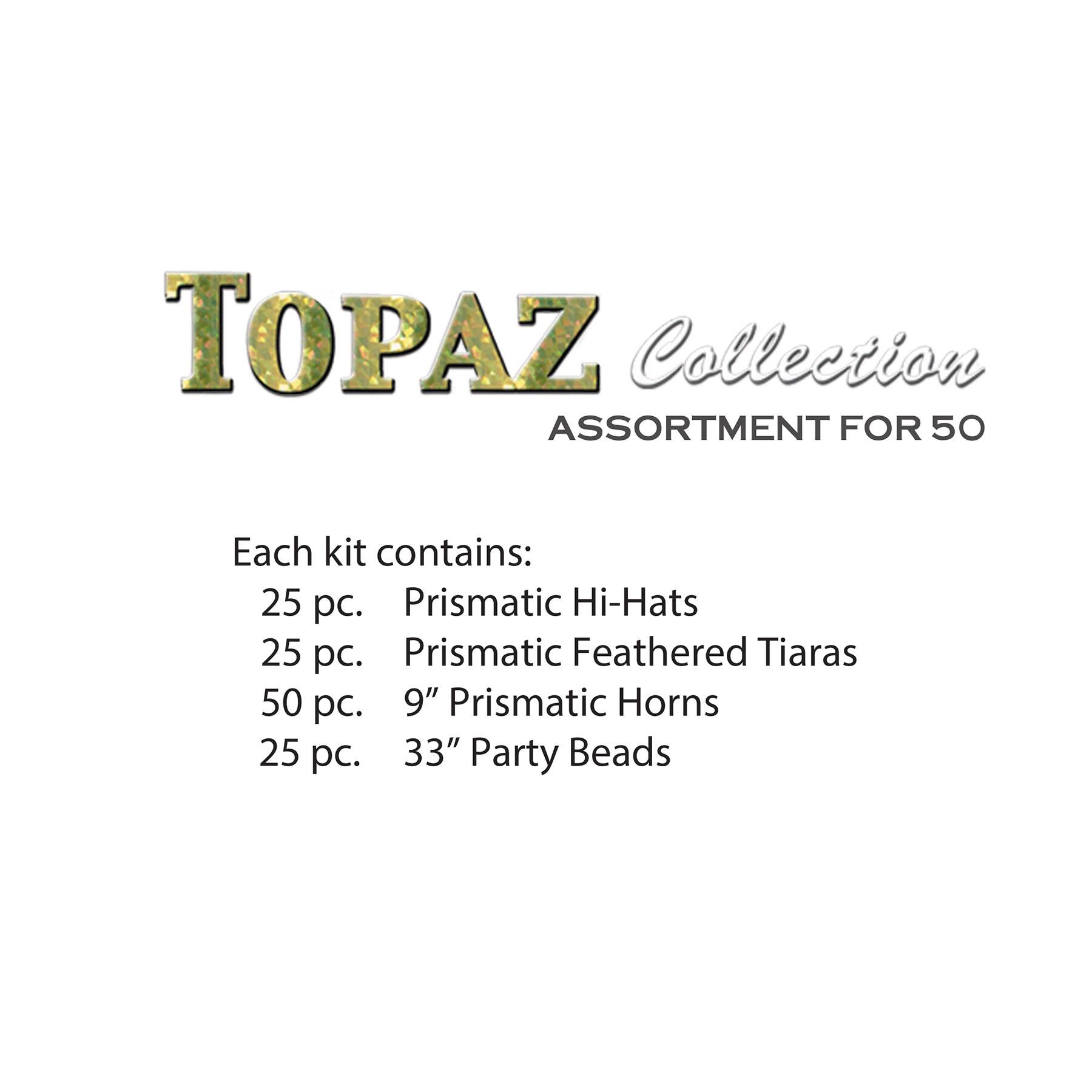 Beistle New Year Topaz Party Favor Kit for 50