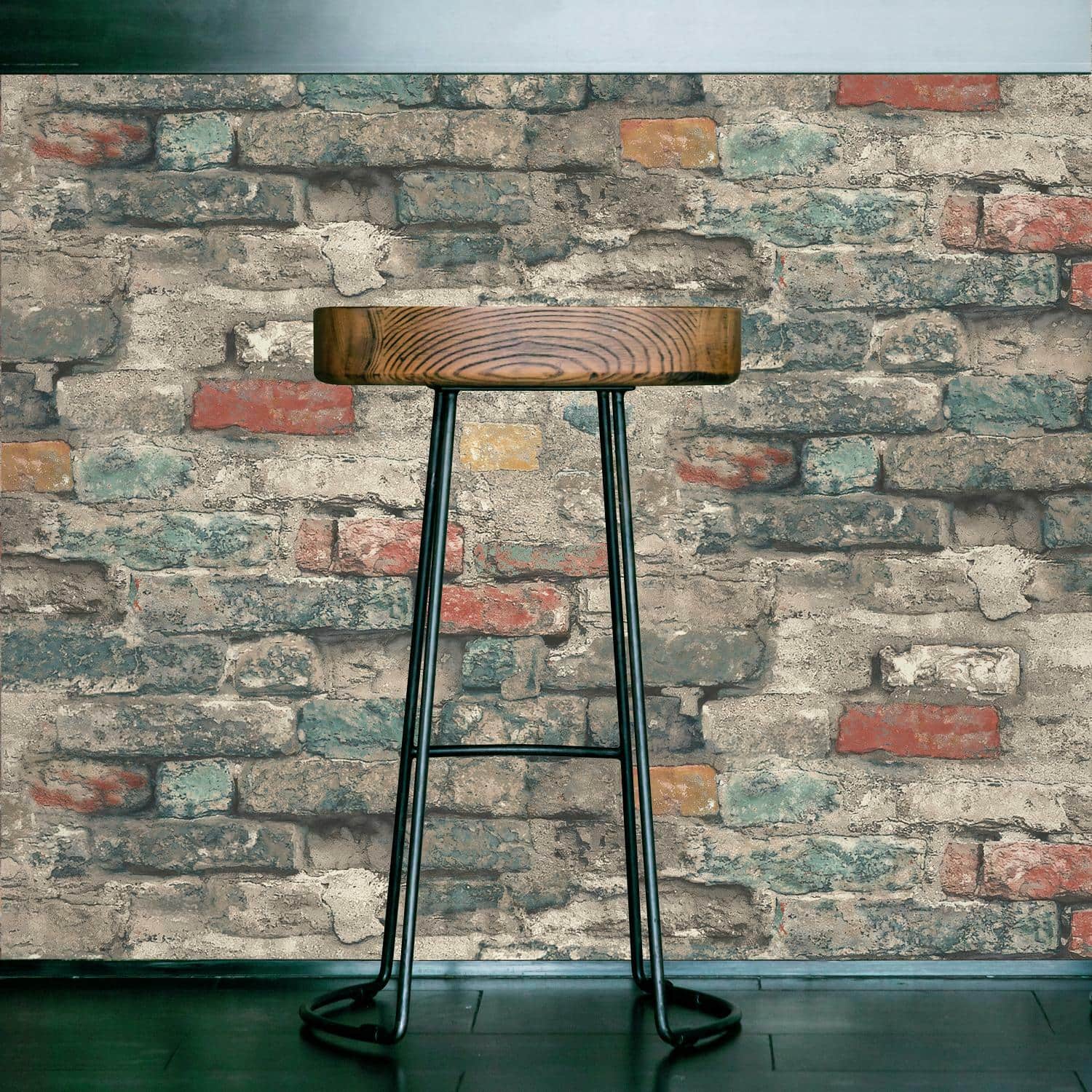 RoomMates Brick Alley Peel & Stick Wallpaper