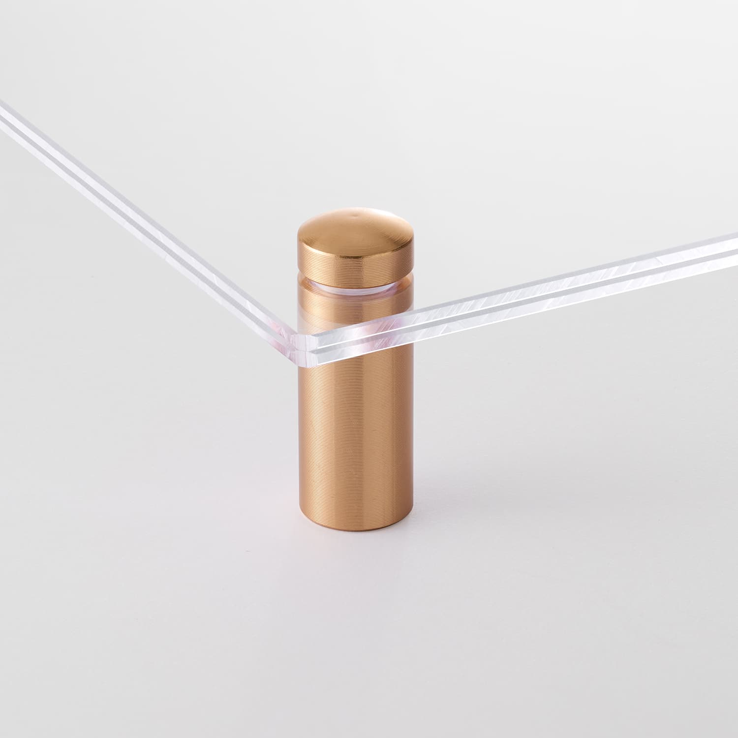 Cool Modern Frames Clear Acrylic Float Frame with Gold Hardware