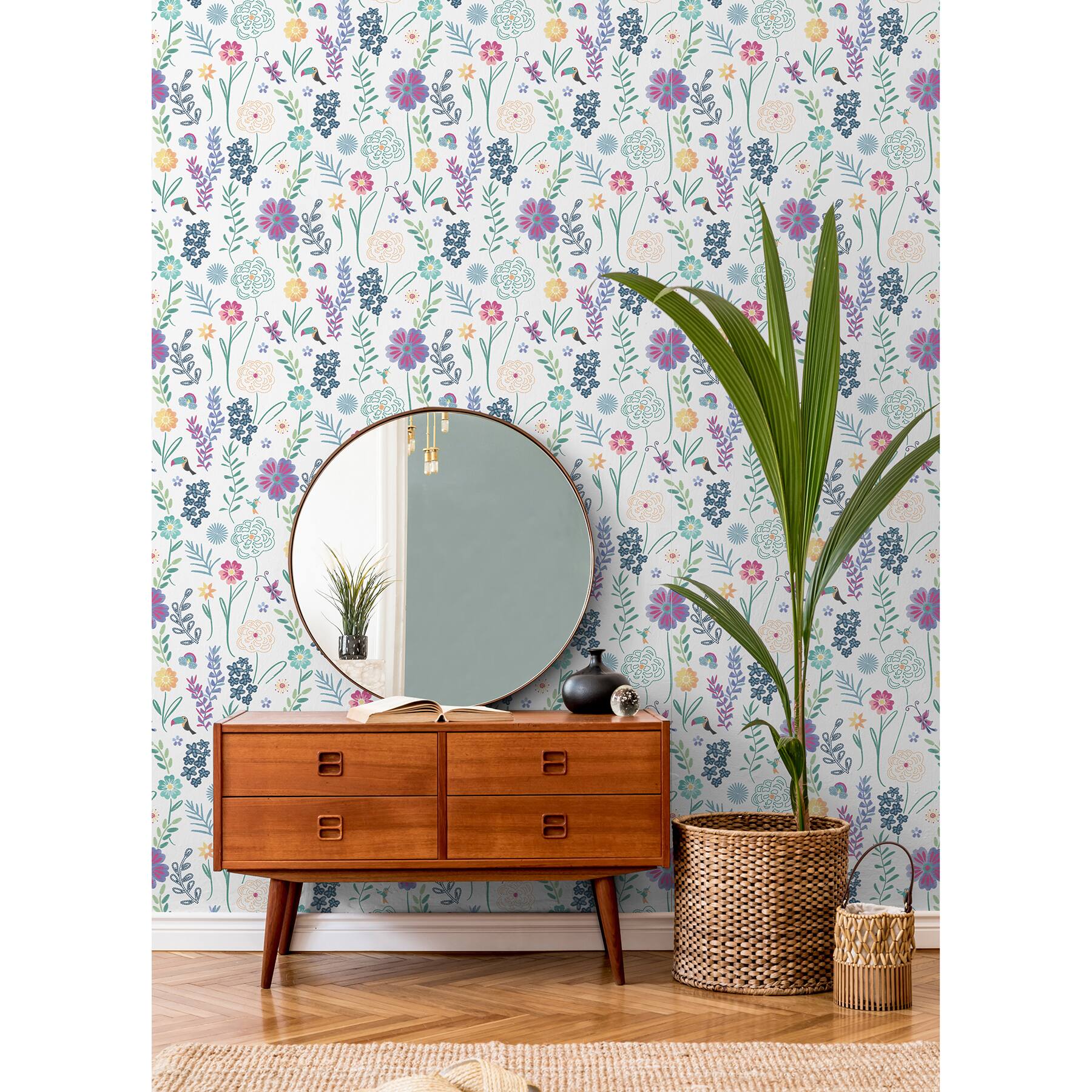 RoomMates Disney Encanto Embroidery Floral Peel & Stick Wallpaper