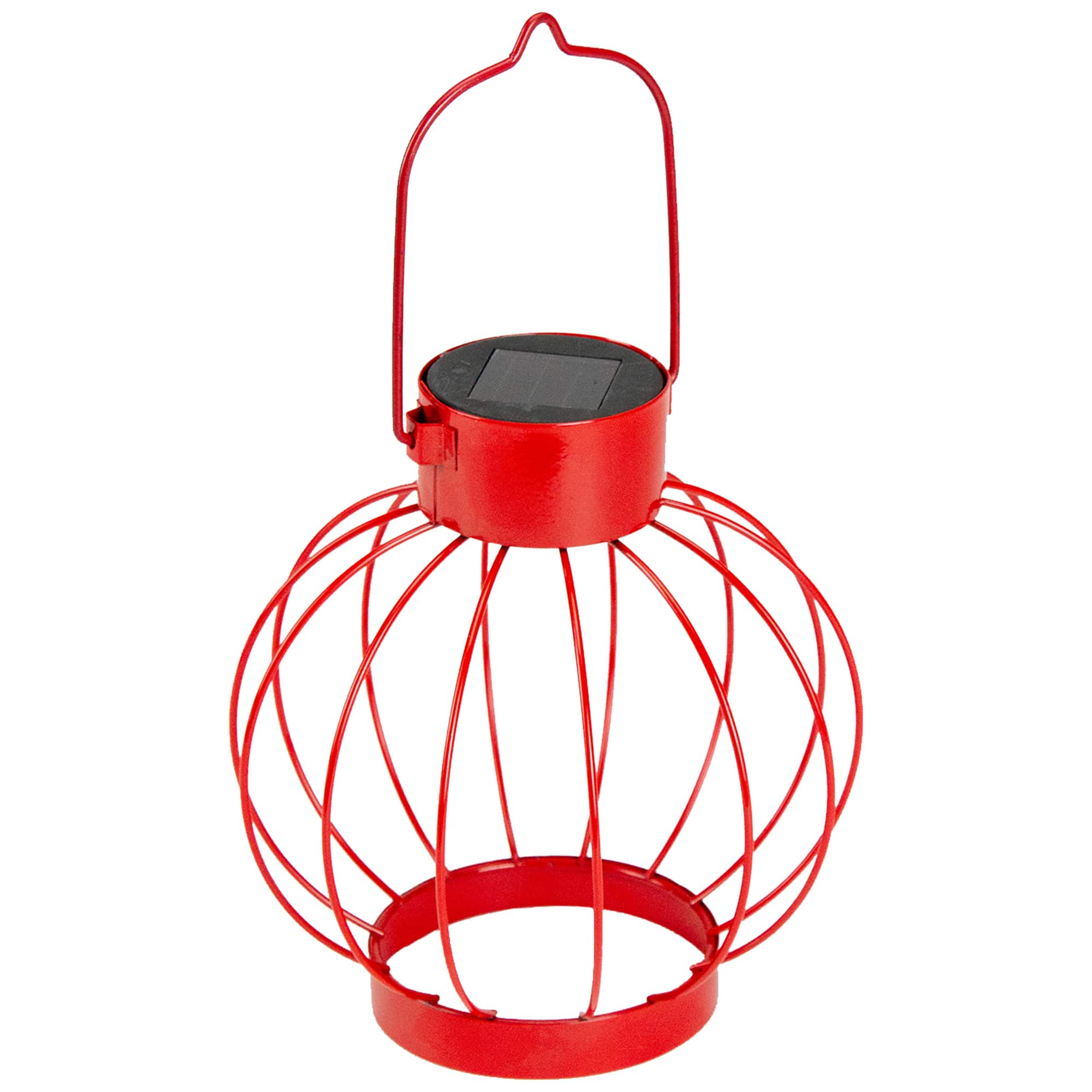 6.5" Outdoor Hanging LED Solar Lantern with Handle