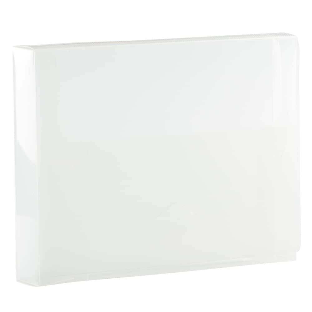 JAM Paper Clear Grid Letter Booklet Plastic Portfolio with Tuck Flap Closure 9.5" x 12.375"