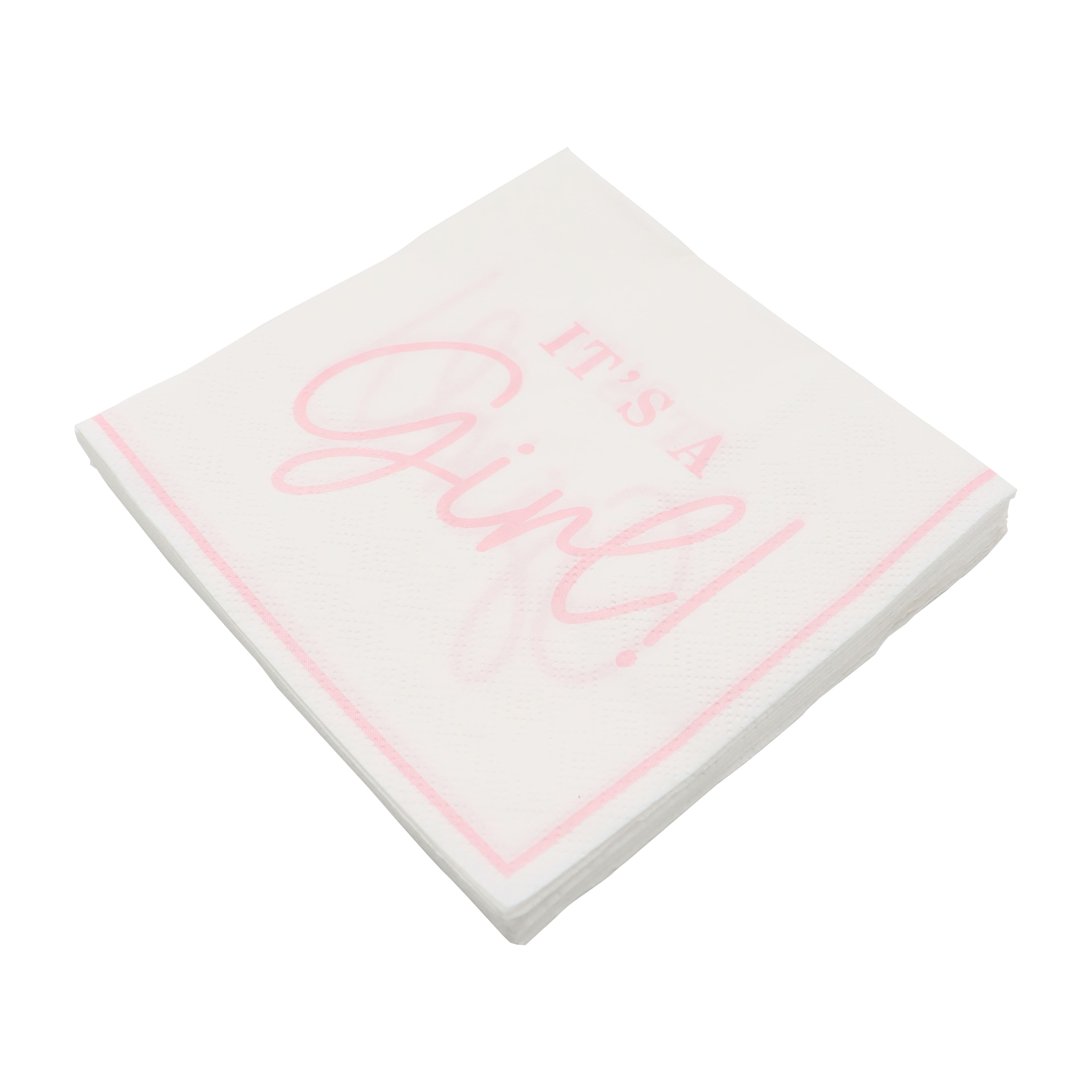 24 Packs: 20 ct. (480 total) It's a Girl Beverage Napkins by Celebrate It™