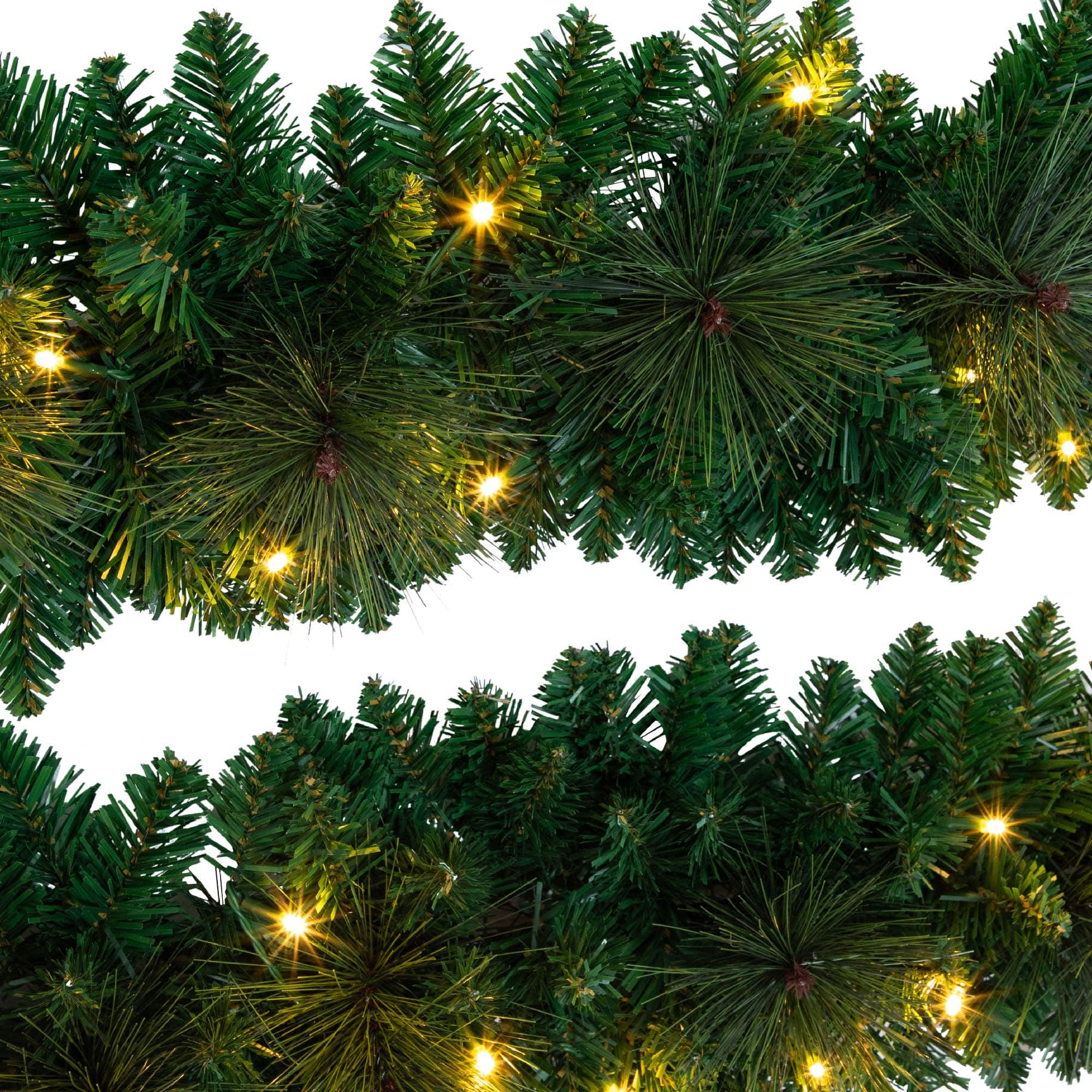 5ft. Pre-Lit Fir Wall Hanging Artificial Christmas Tree with Star Topper, Warm White LED Lights