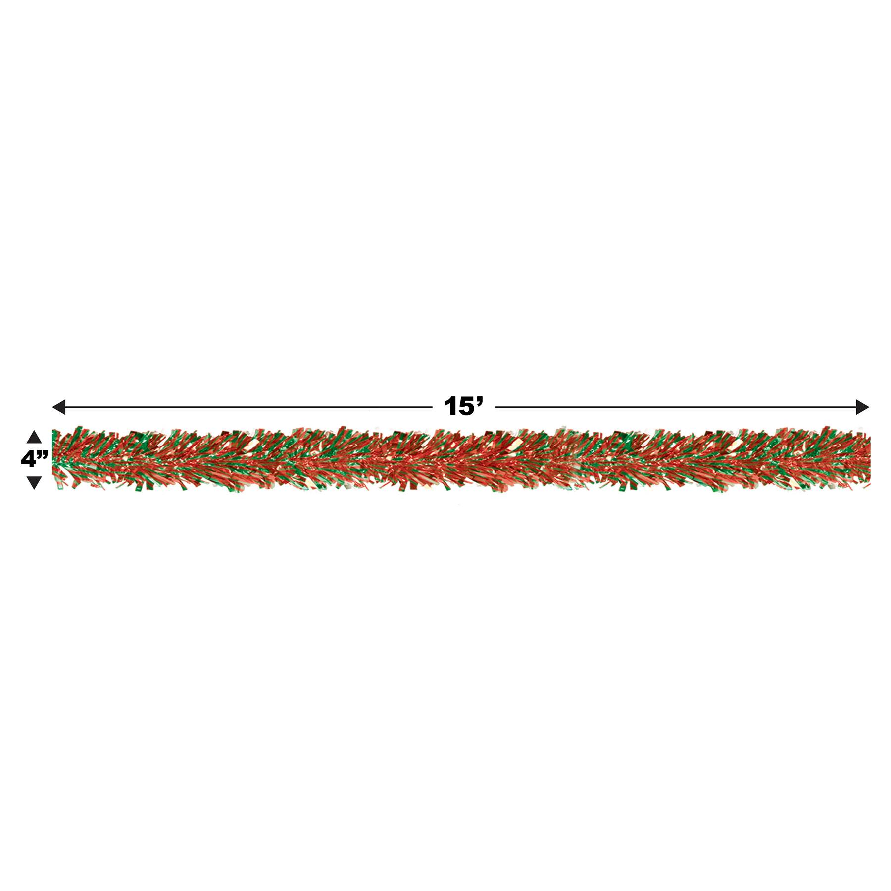 Beistle 15ft. Red & Green 6-Ply Metallic Festooning Garland