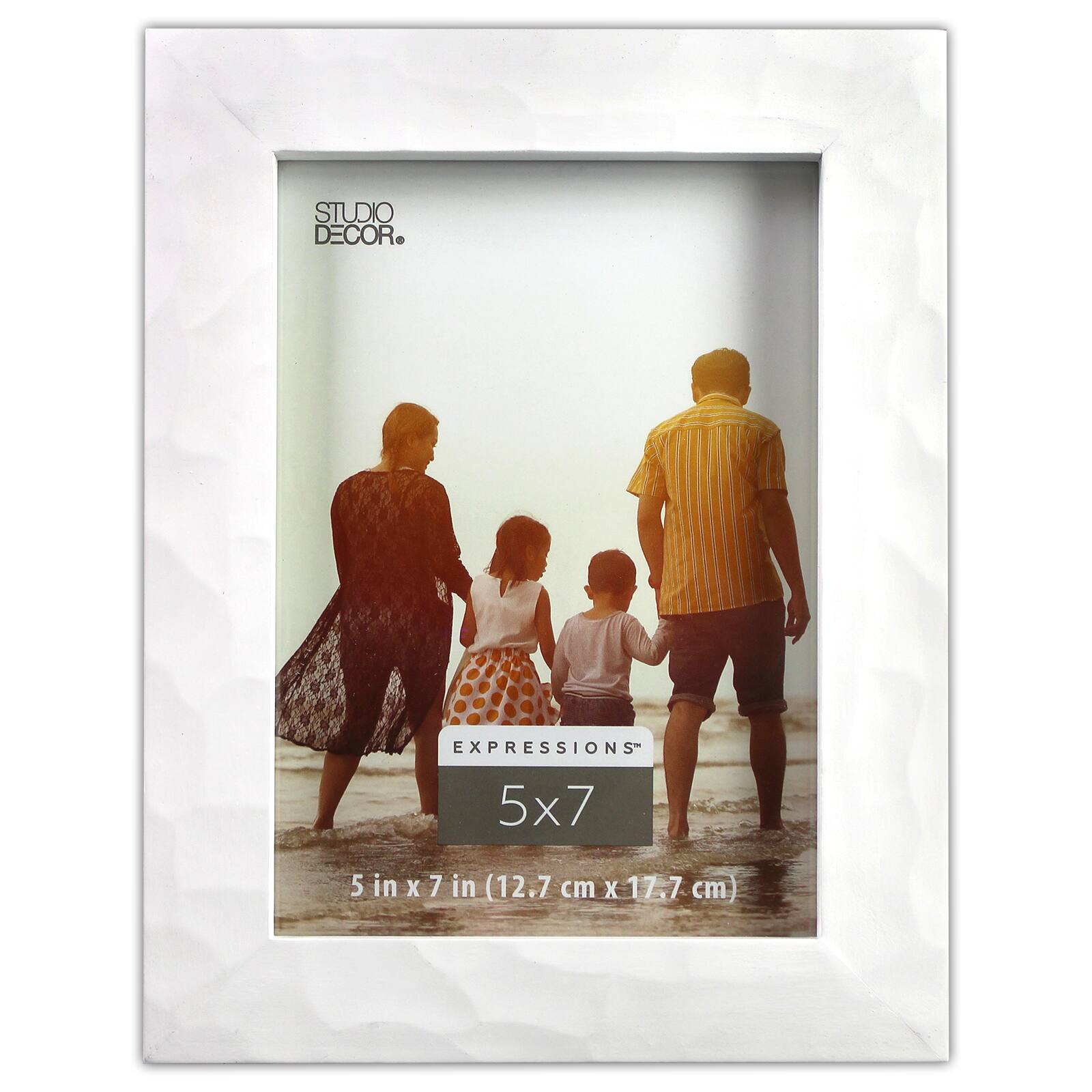 Expressions™ 5" x 7" White Hammered Frame by Studio Décor®