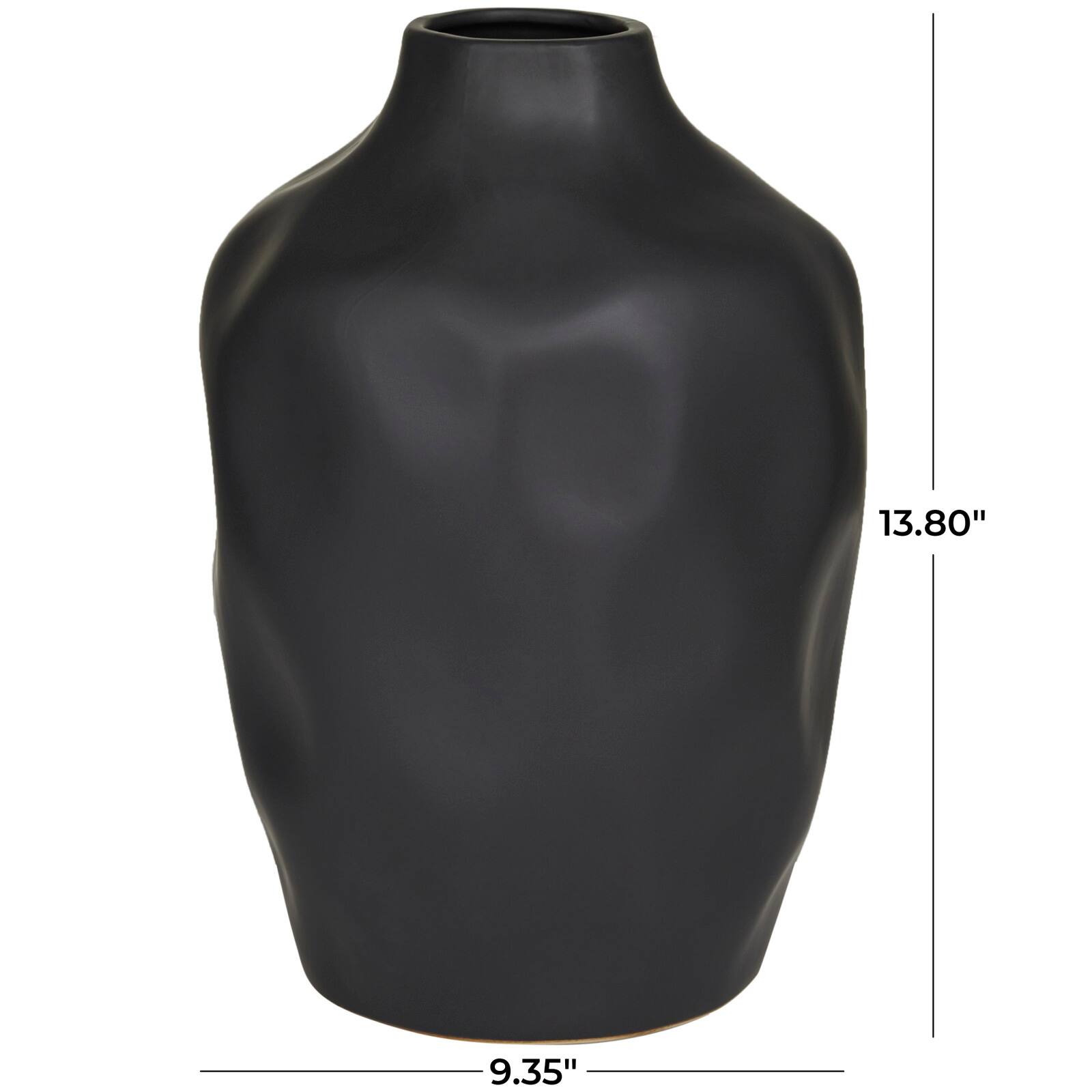 CosmoLiving by Cosmopolitan Ceramic Faceted Vase 9" x 9" x 14