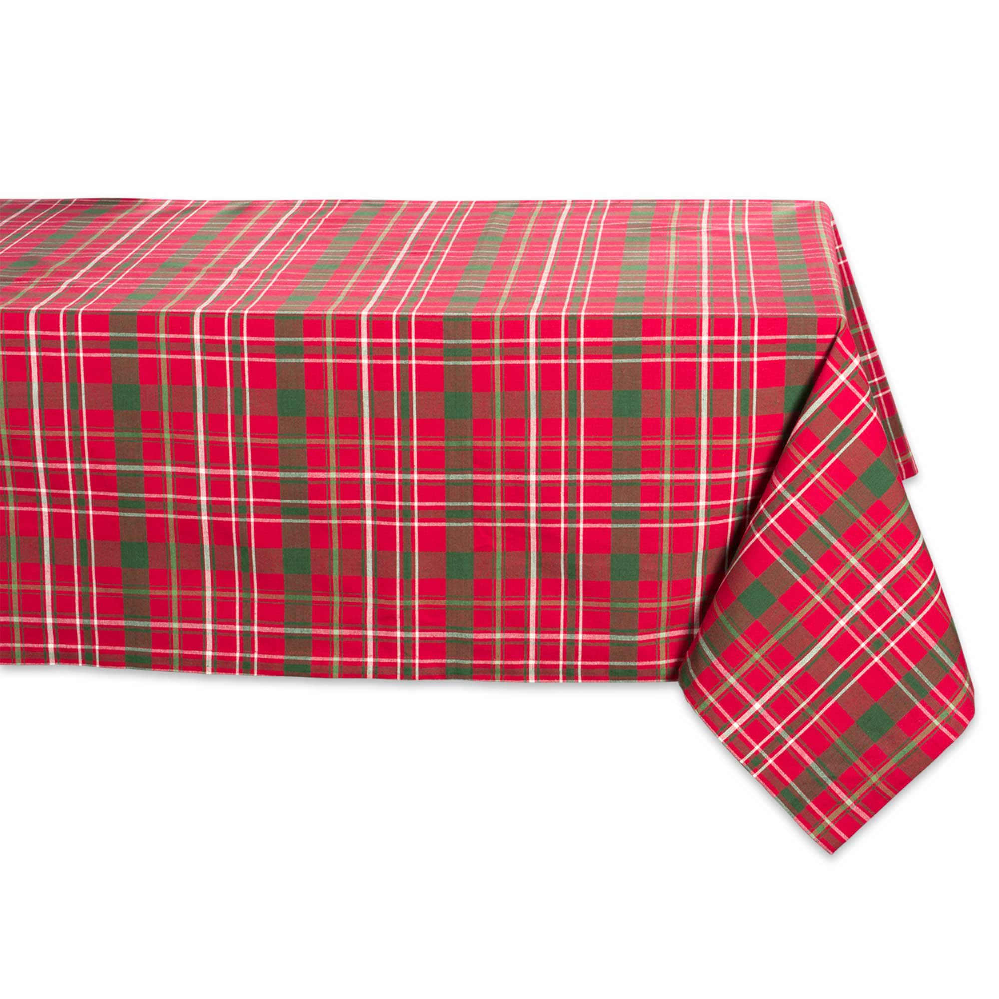 DII® 52" Tartan Holly Plaid Tablecloth | 52" x 52" | Michaels®