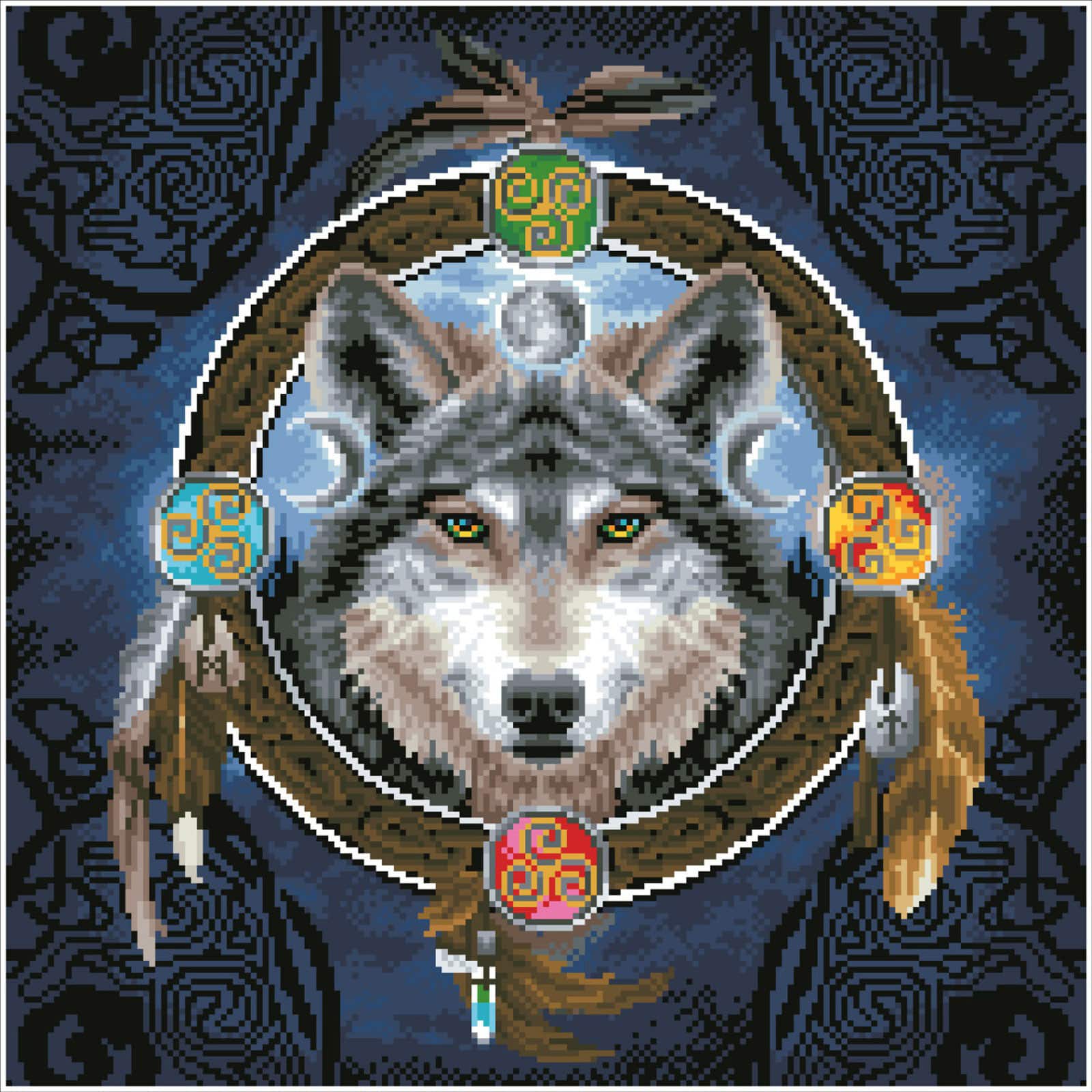 Diamond Dotz® Celtic Wolf Guide Diamond Painting Kit