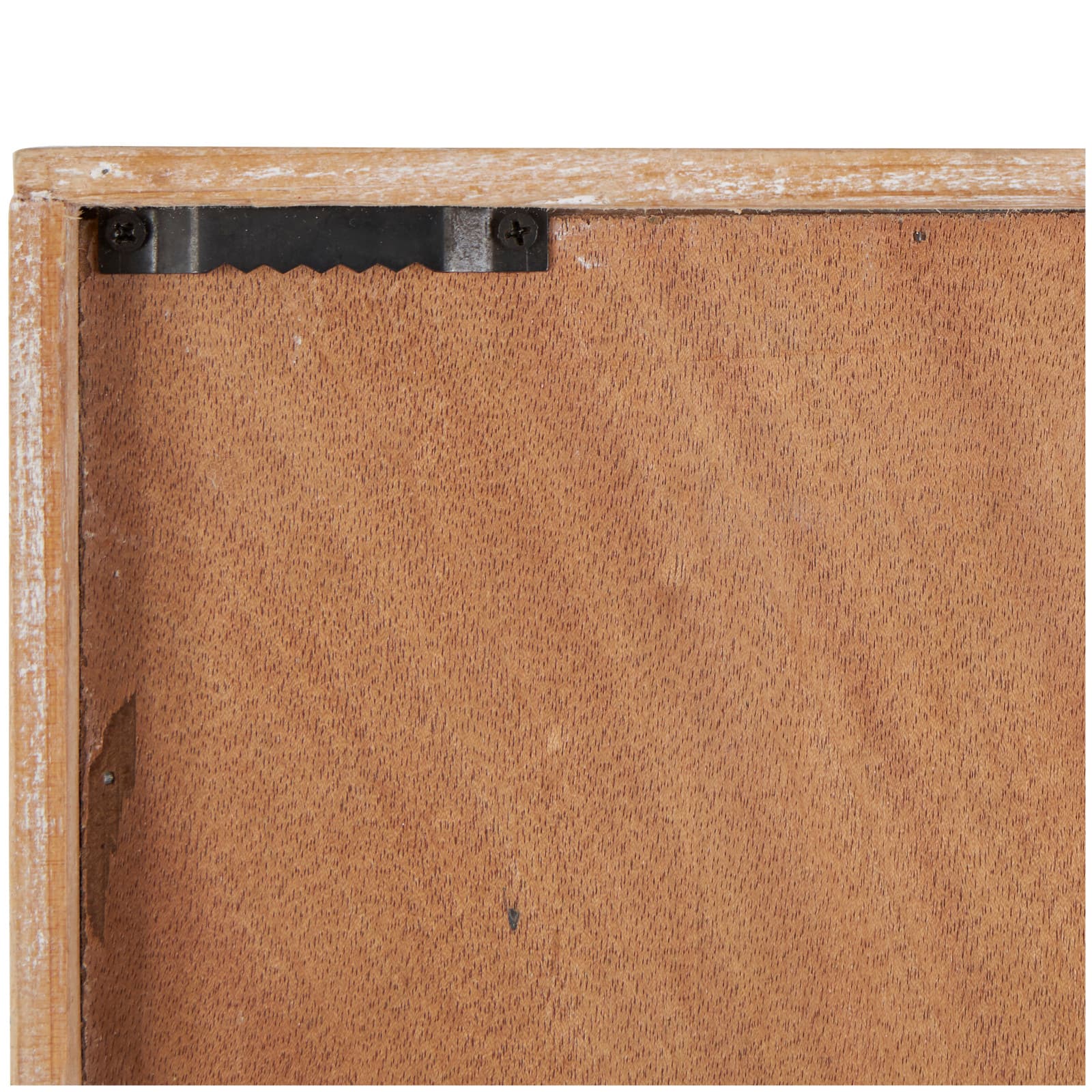 Brown Wood Paddle Wall Décor with Blue Accents & Chevron Pattern Set