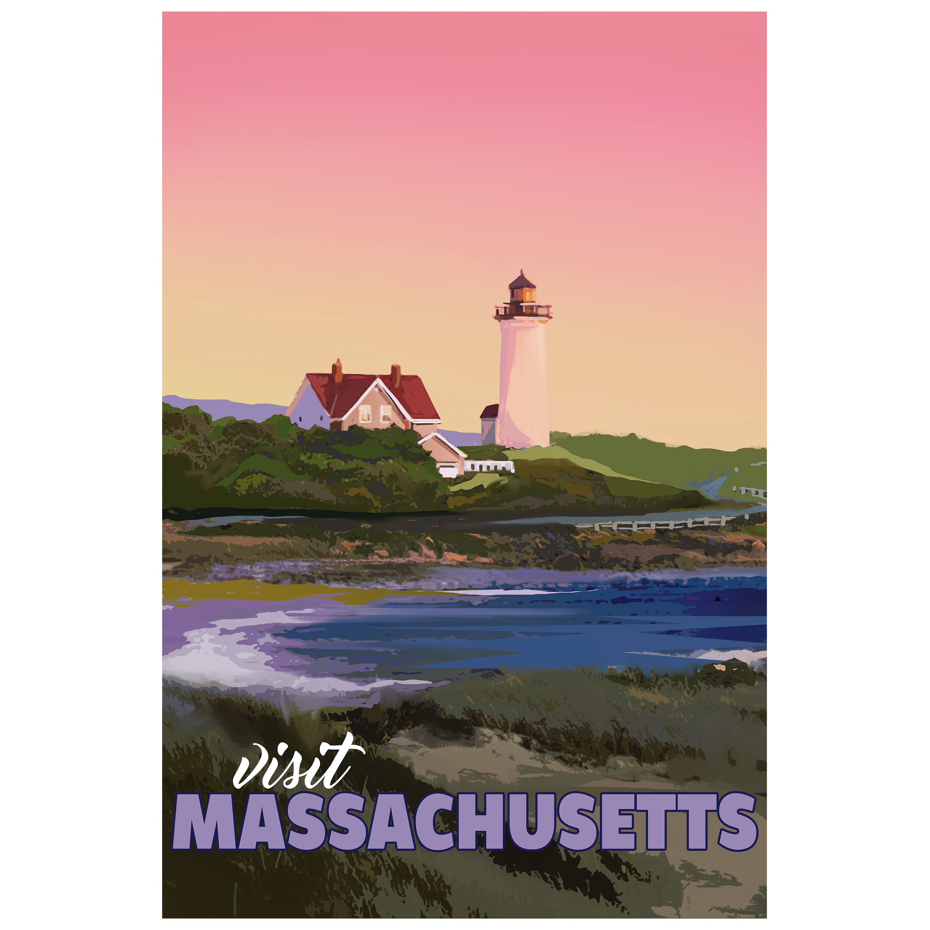 Empire Art Direct 36" x 24" Massachusetts Mornings Frameless Printed Tempered Glass Wall Art