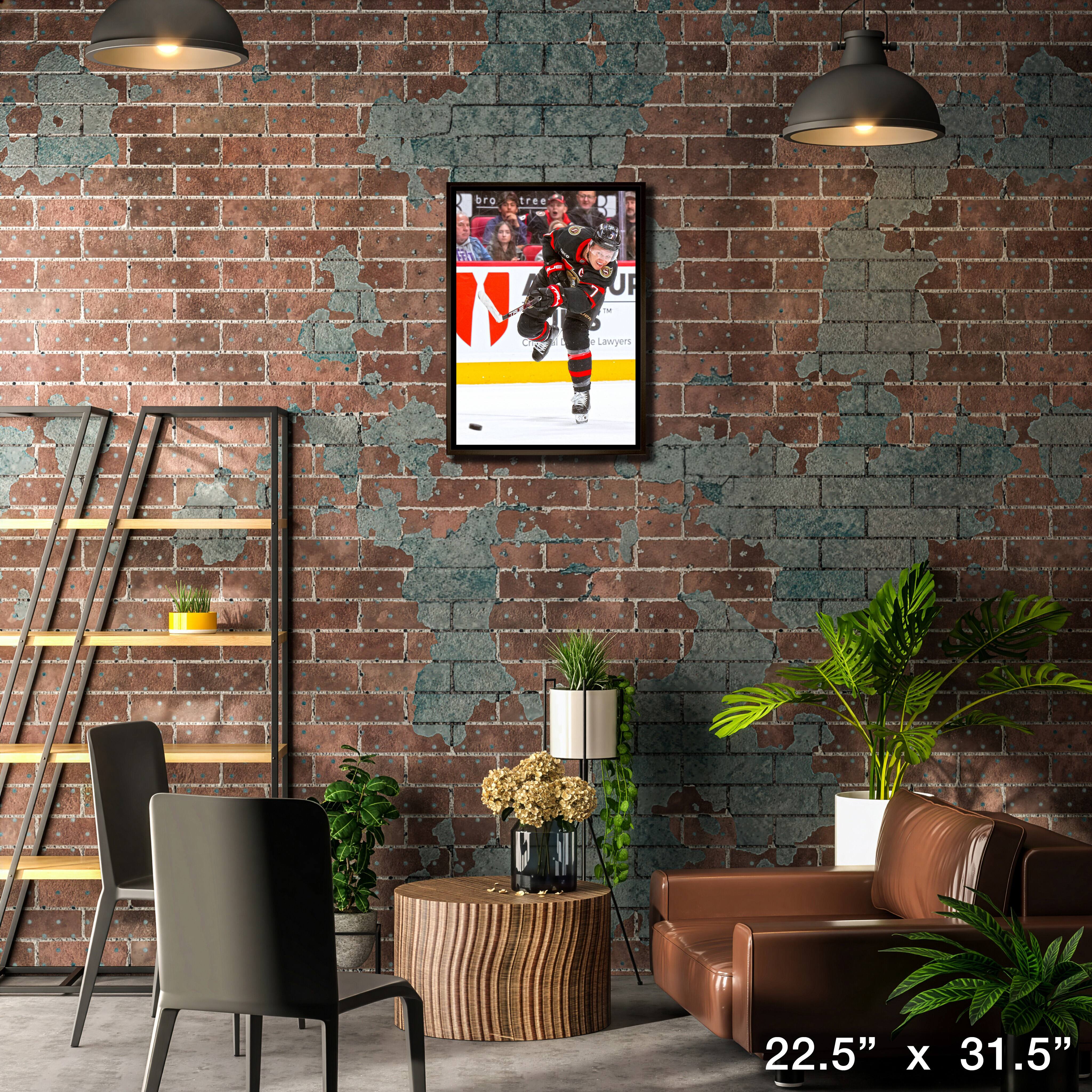Brady Tkachuk 20" x 29" Framed Canvas Ottawa Senators 22.5" x 31.5"
