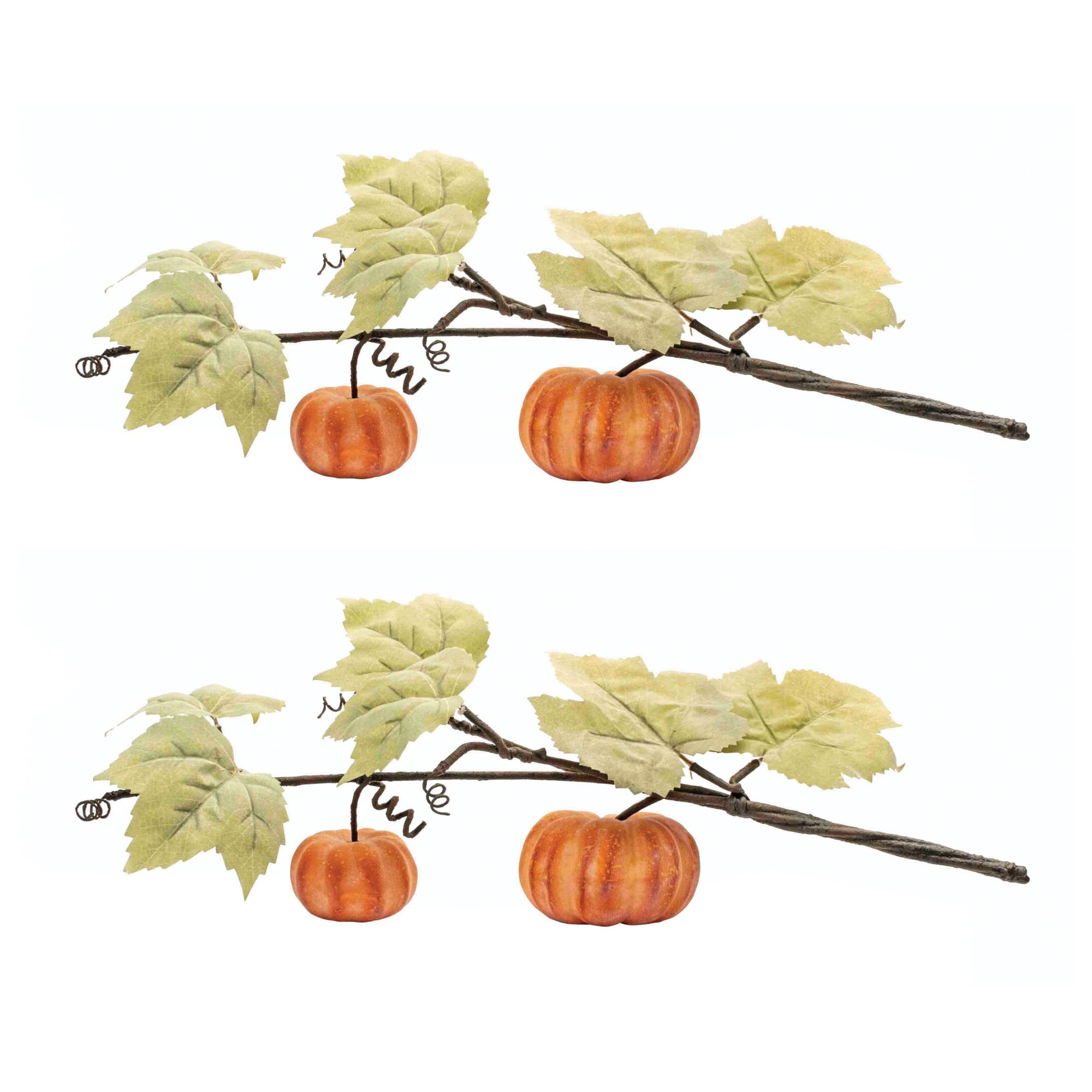 Melrose 21.25" Fall Pumpkin Vines, 2ct. in Green/Orange | Michaels®