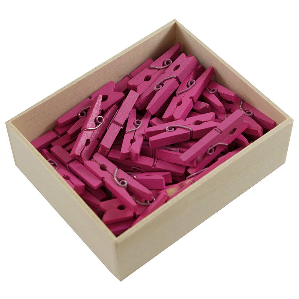JAM Paper 1.125" Wood Clip Clothespins