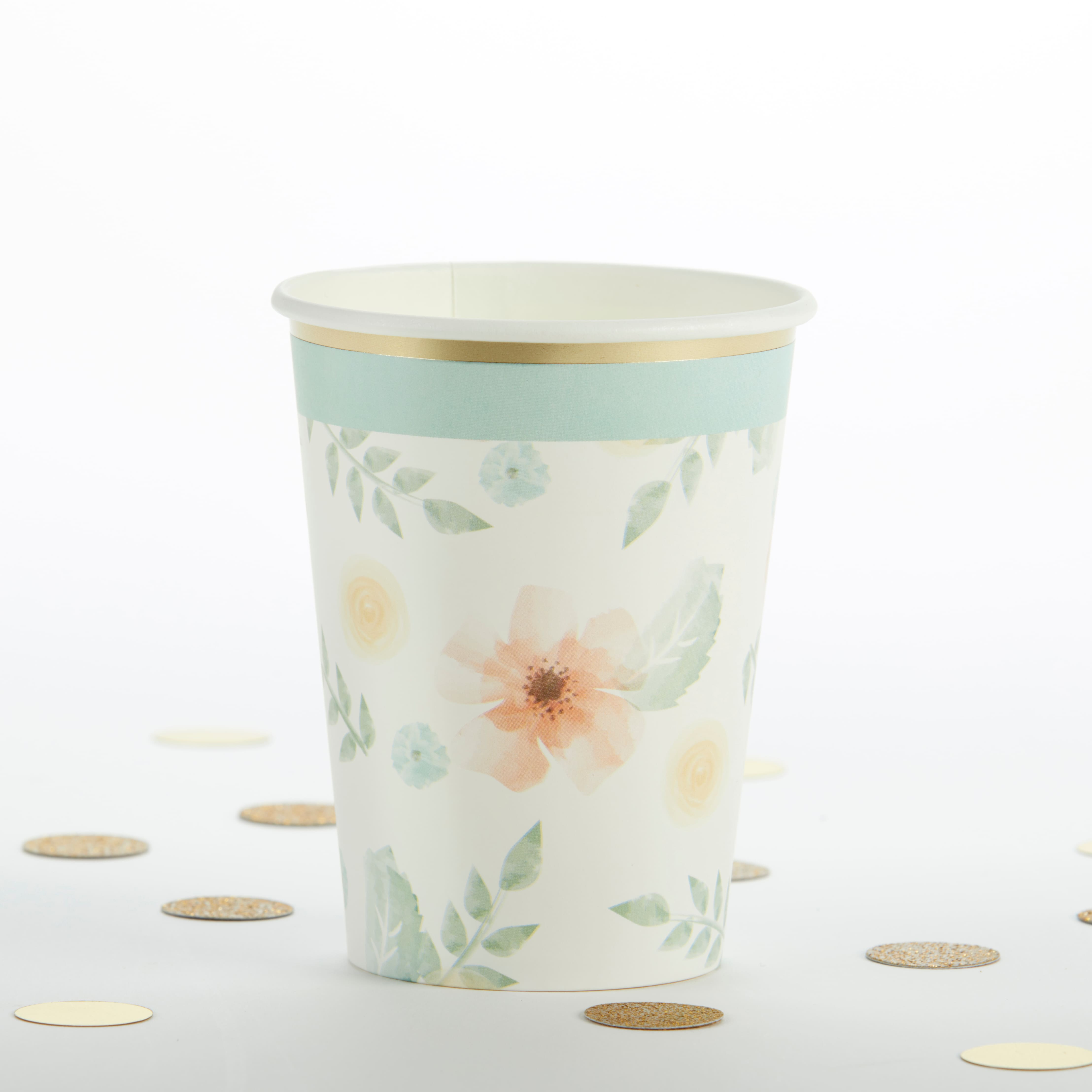 Kate Aspen® Geometric Floral Paper Cups, 32ct.