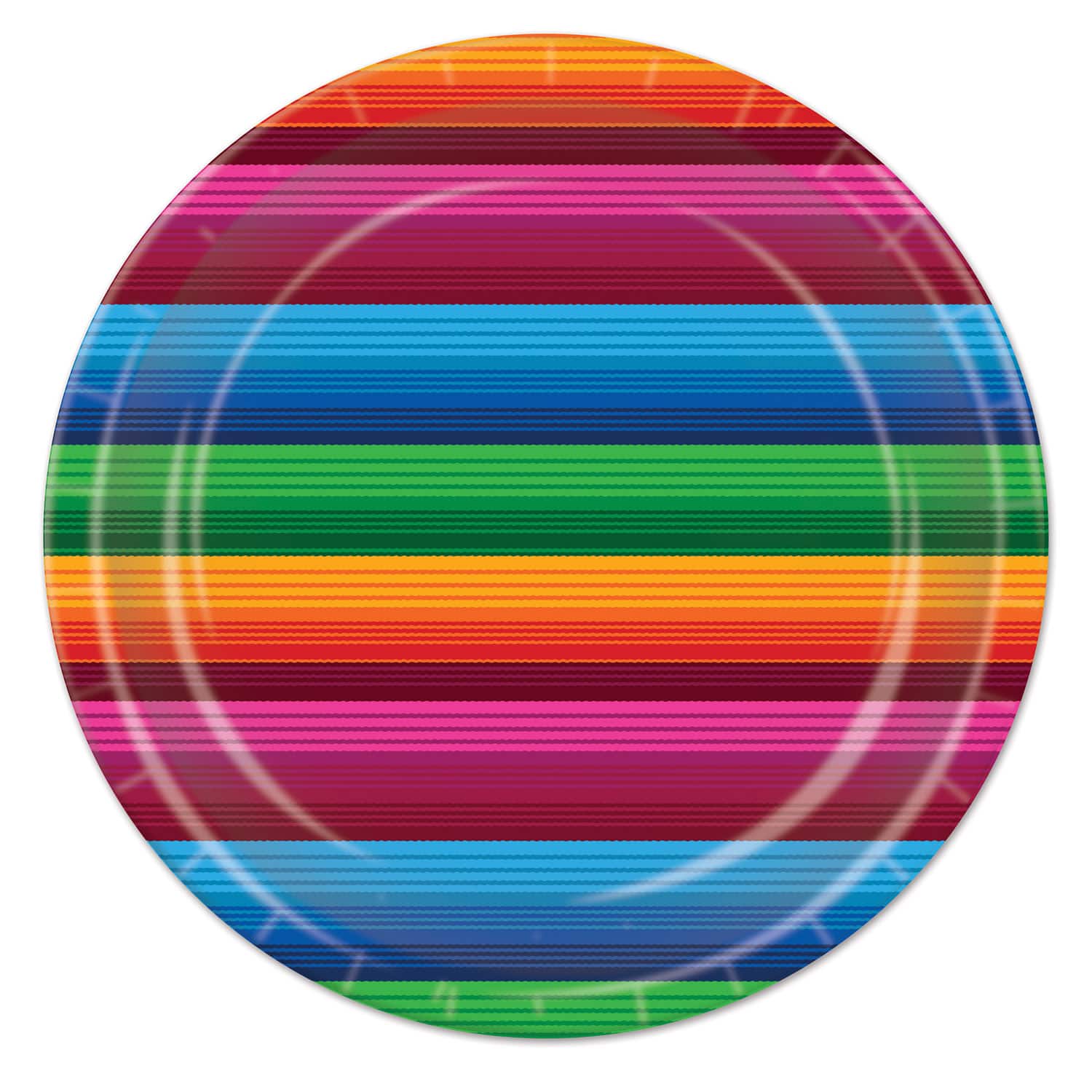 Beistle Fiesta Serape Paper Plates, 16ct.