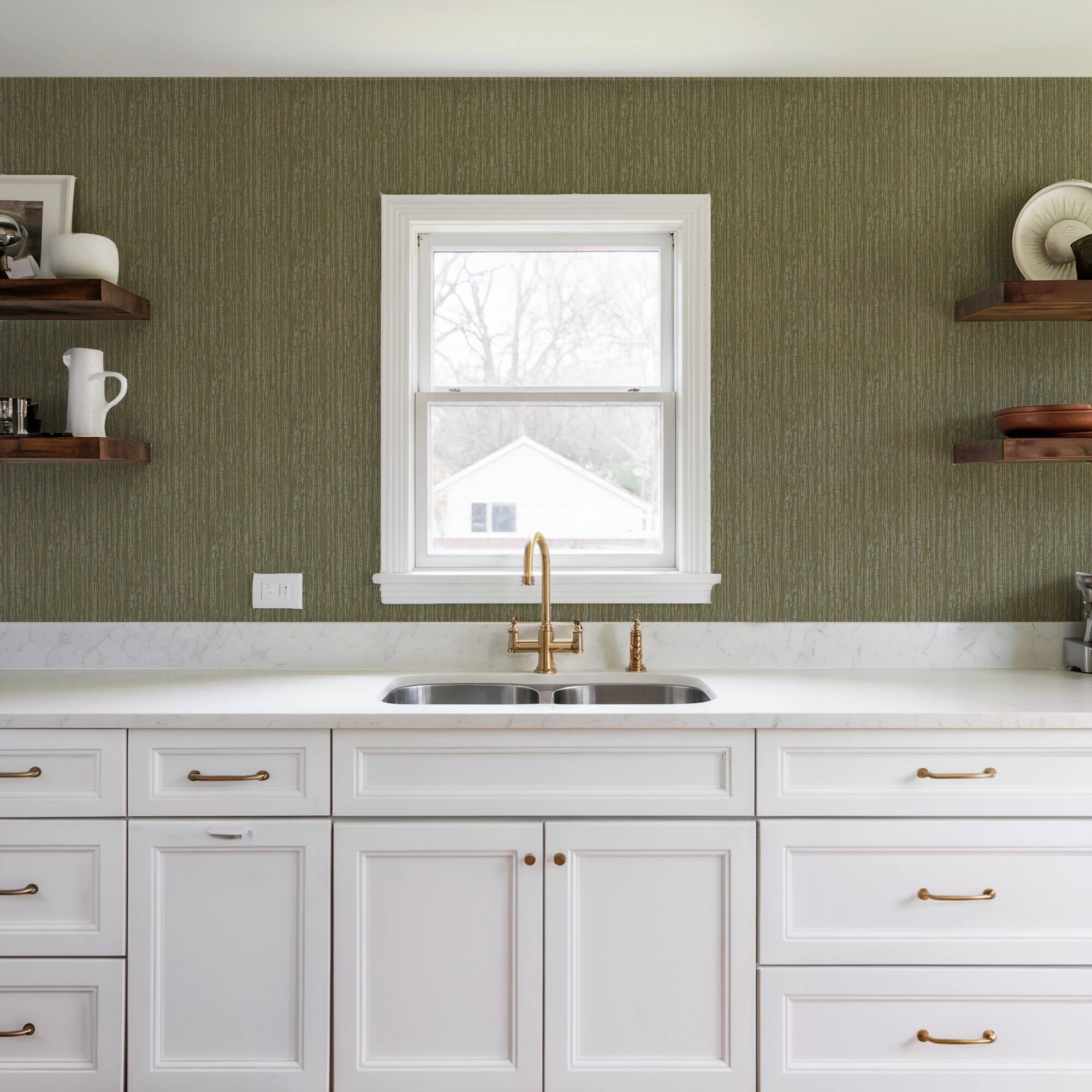Designs Direct Embroidered Crushed Silk Wallpaper