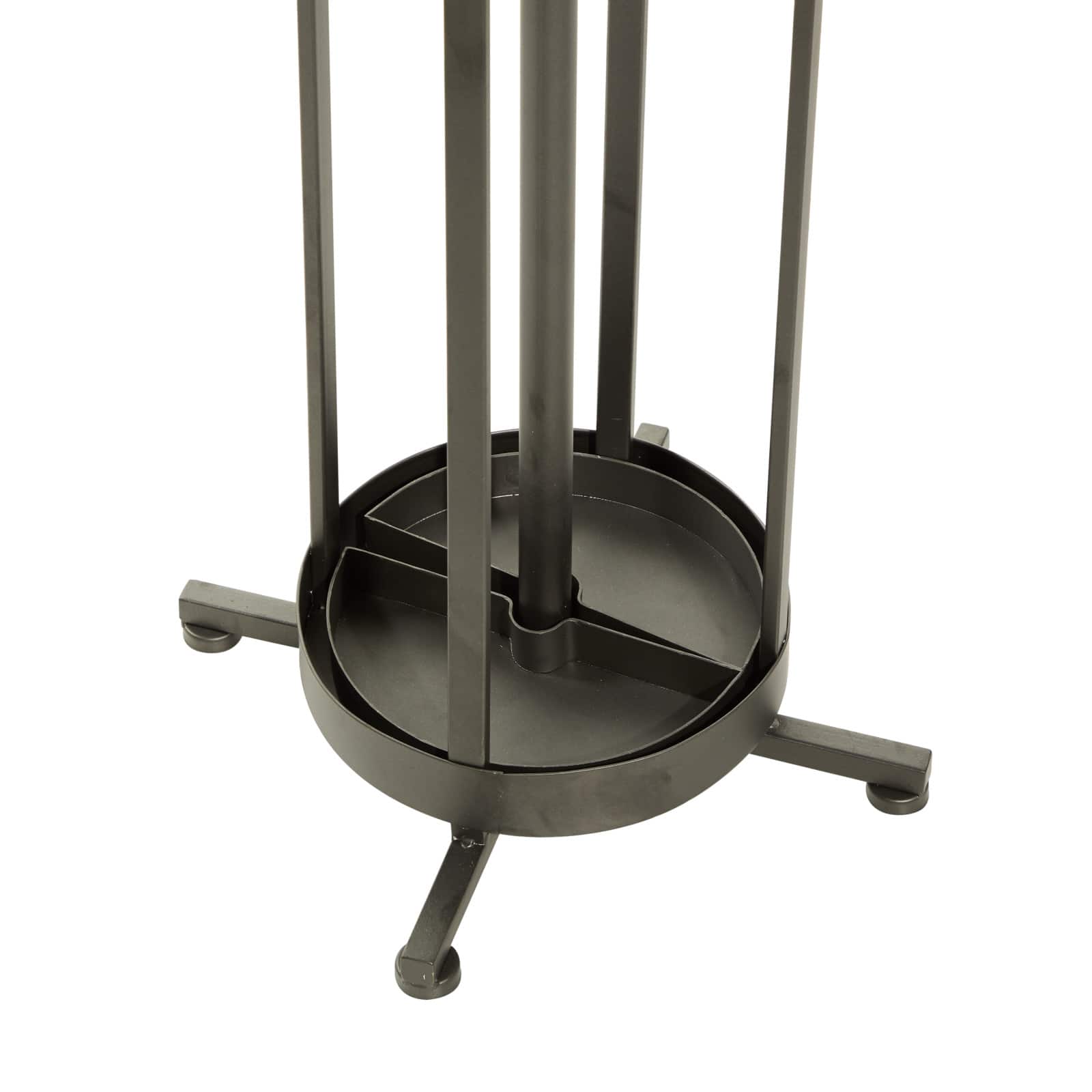 Black Metal Industrial Coat Rack, 19" x 77"