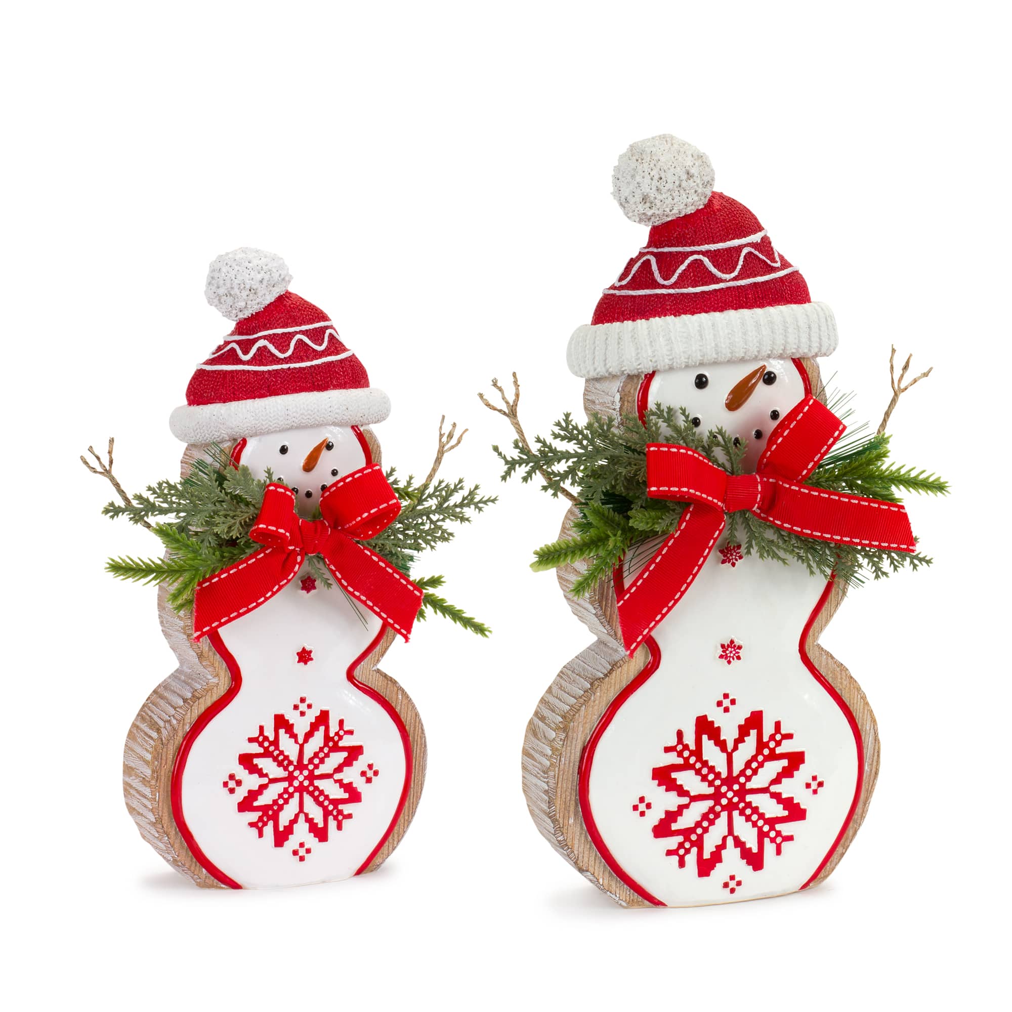Resin Snowman Figurine Set