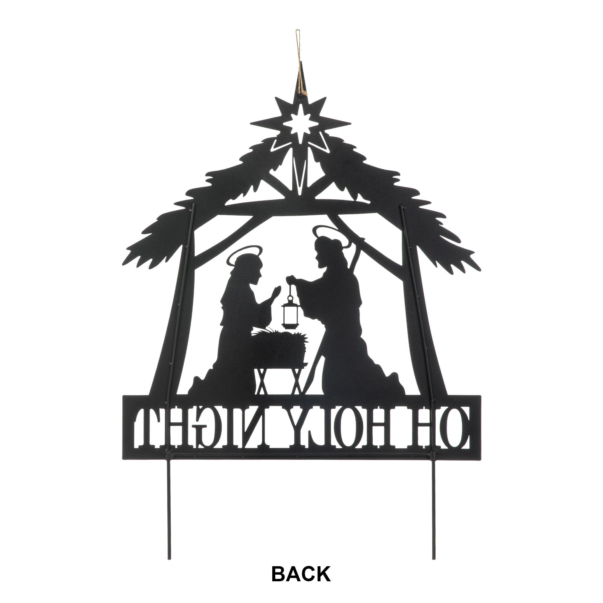 Glitzhome® 2.5ft. Metal Nativity Silhouette Yard Stake