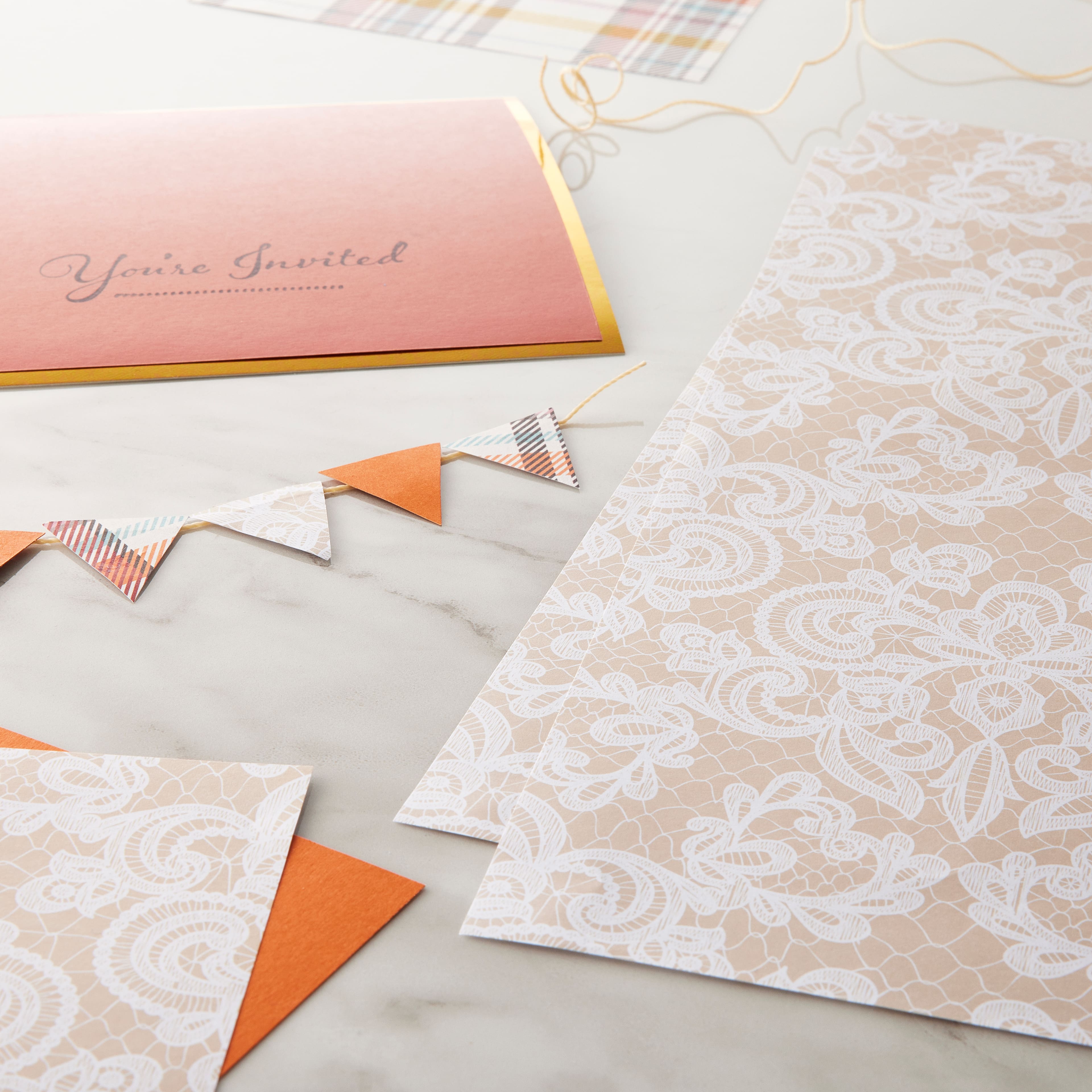 48 Pack: White Lace Cardstock by Recollections™, 12" x 12"