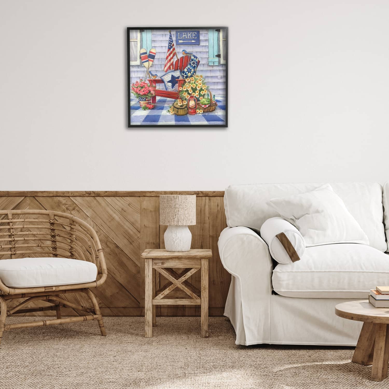 Stupell Industries Americana Porch View Framed Giclee Art