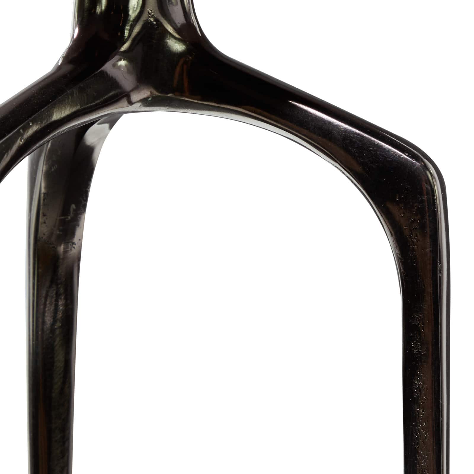 25" Black Aluminum Contemporary Accent Table