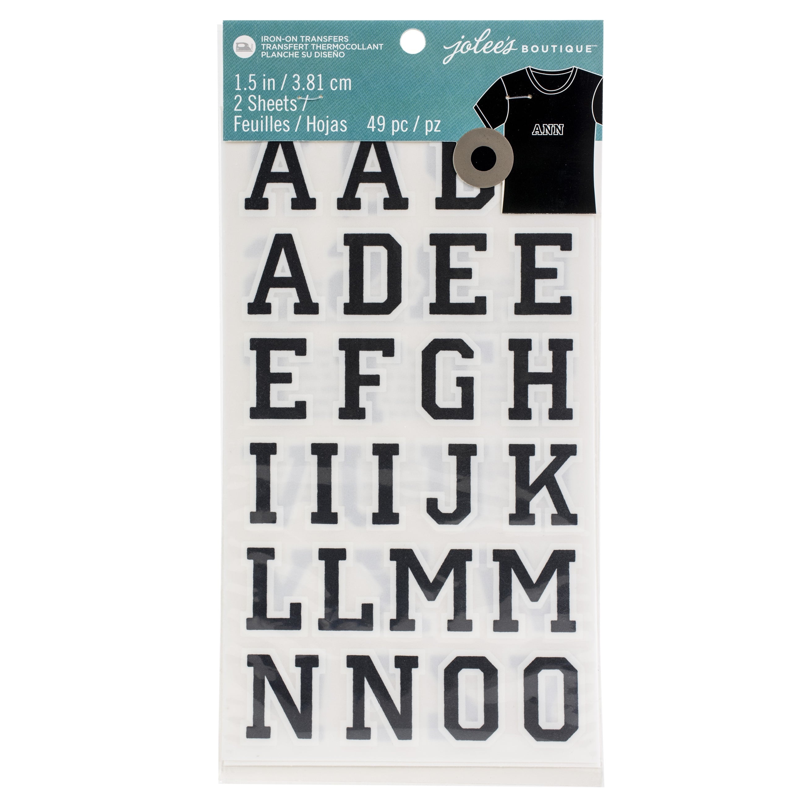Jolee’s Boutique® 1.5" Black Iron-On Letters