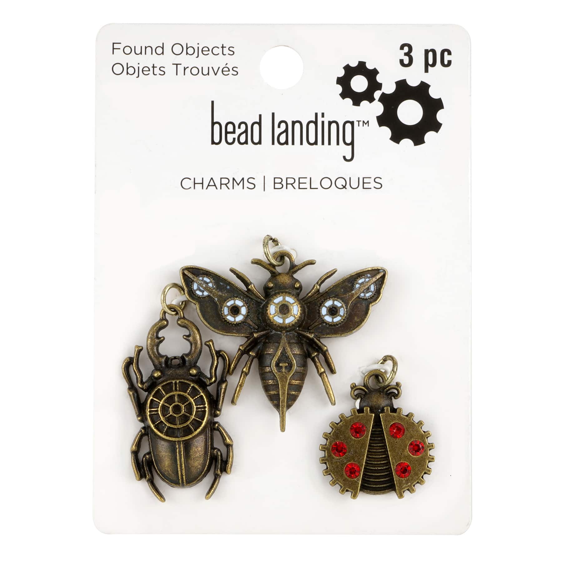 12 Packs: 3 ct. (36 total) Found Objects Bronze Oxide Bug Charms by Bead Landing™