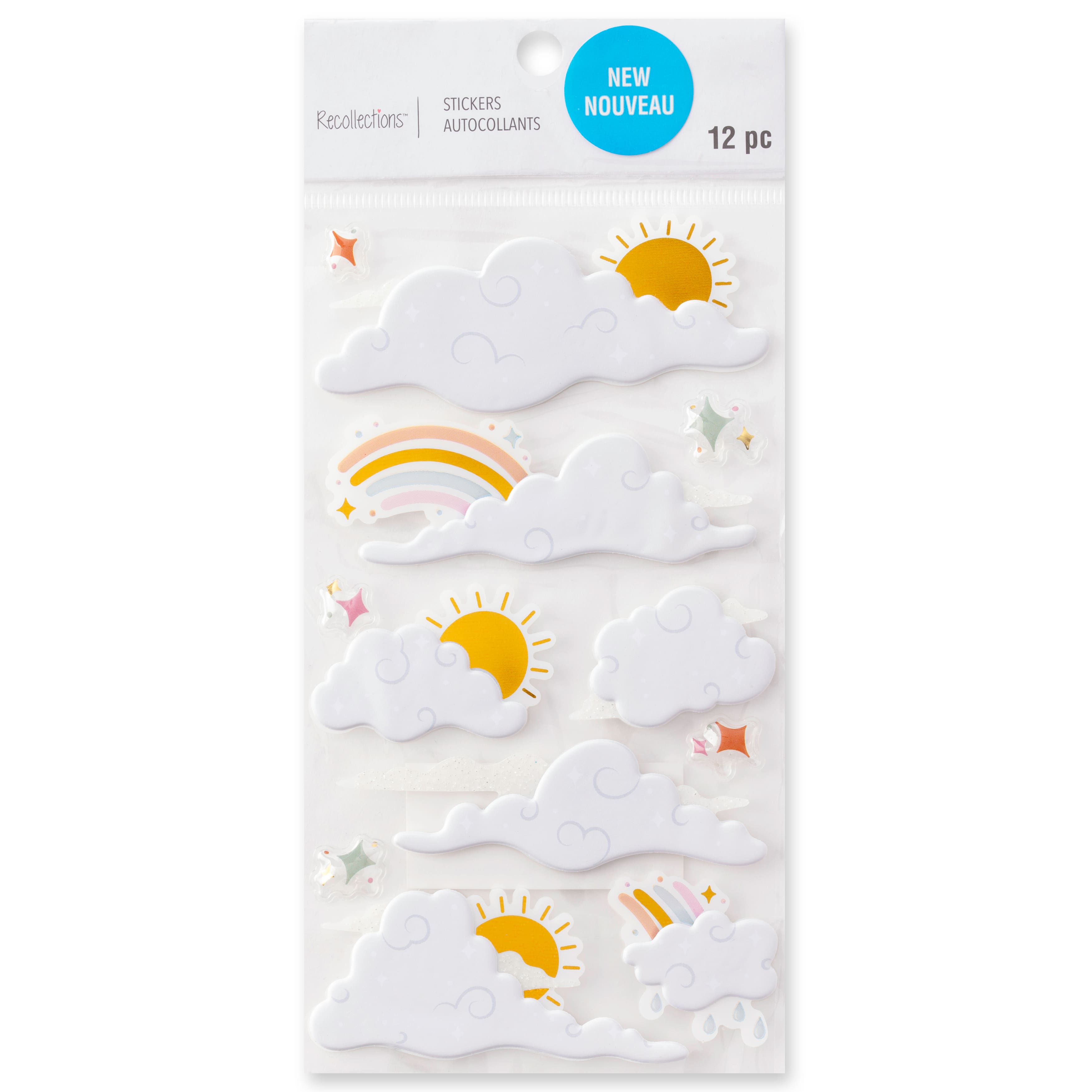 12 Pack: Cloud & Rainbow Dimensional Stickers by Recollections™