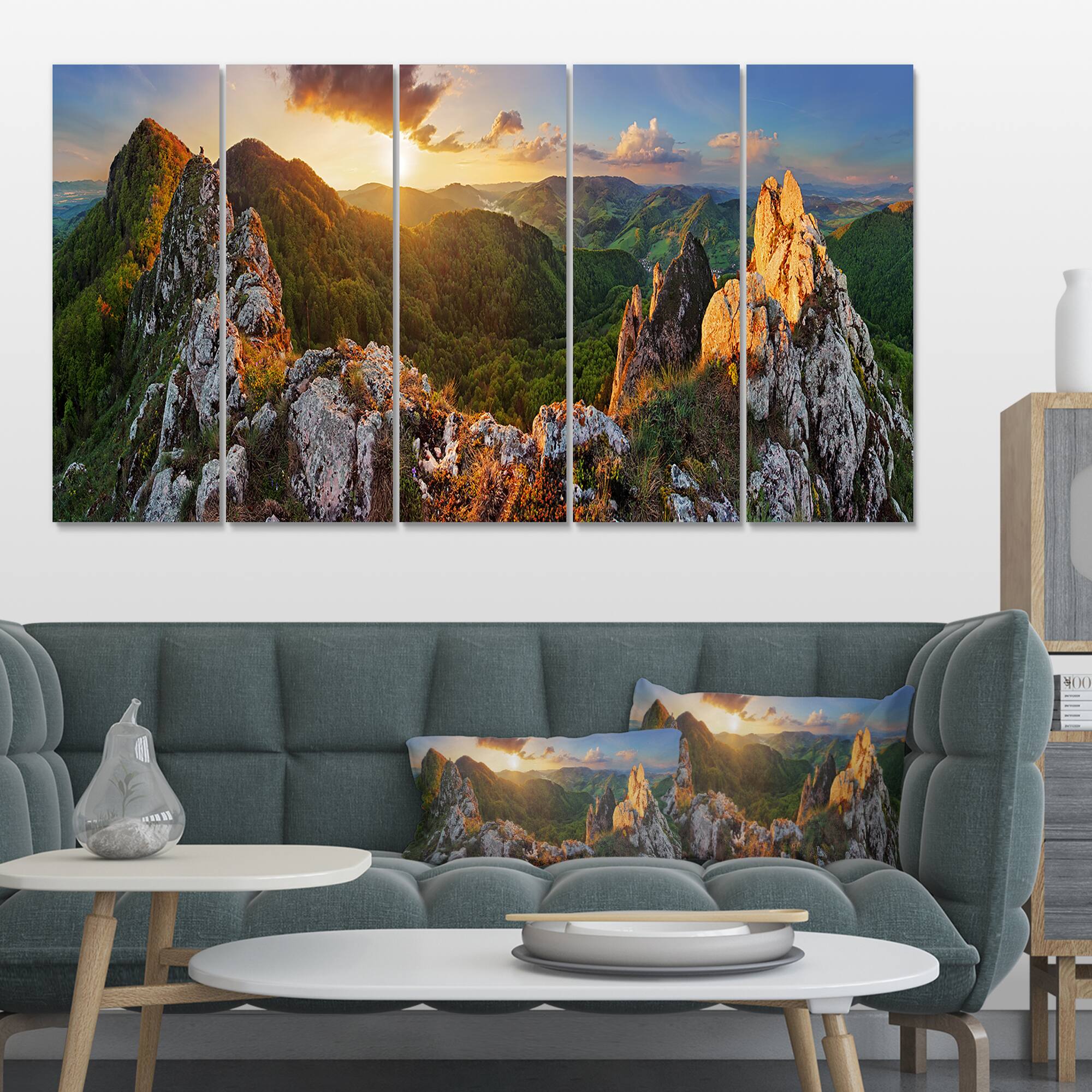 Designart - Panorama Mountains Slovakia - Landscape Canvas Art Print