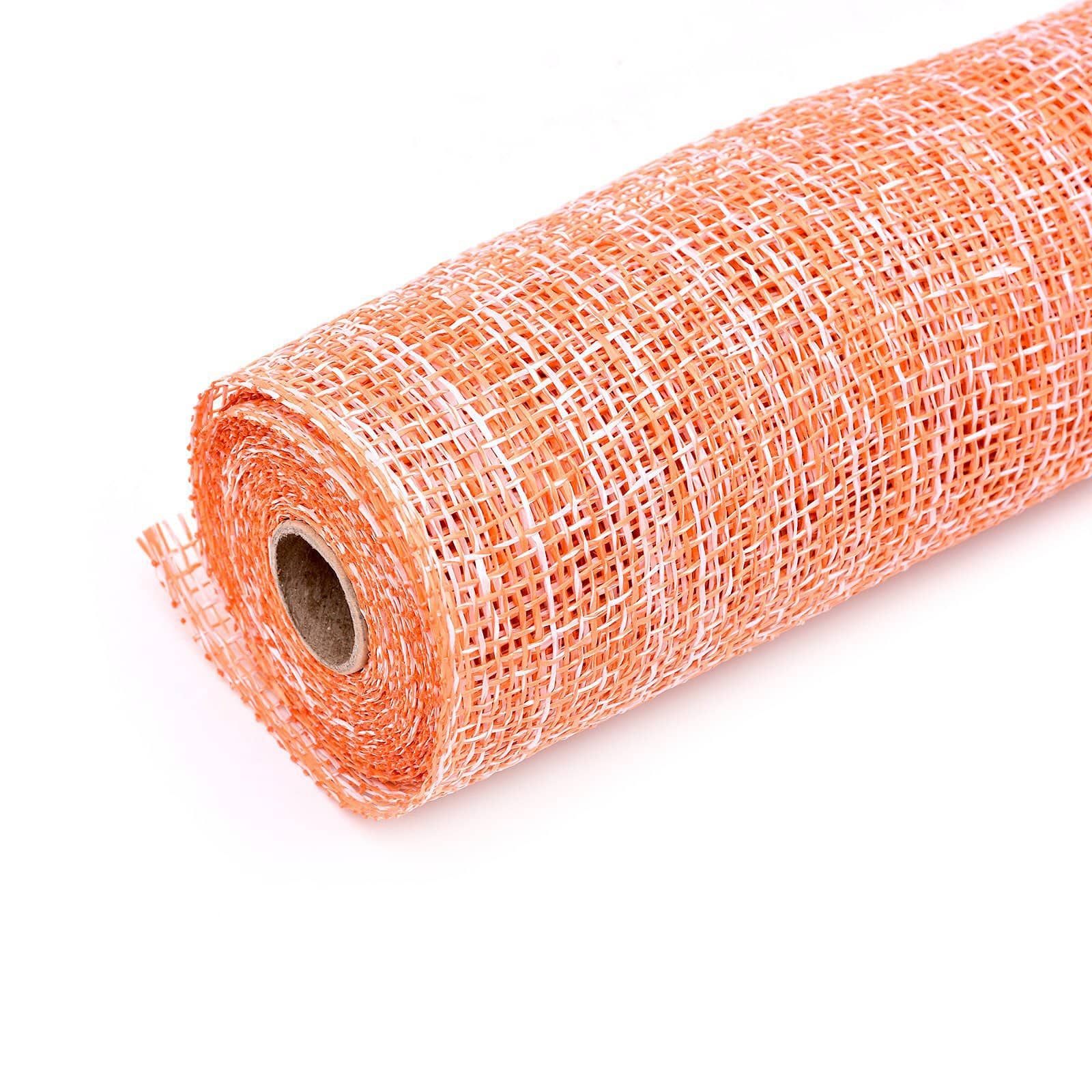 10" x 19ft. Orange & White Window Poly Burlap Mesh by Celebrate It™