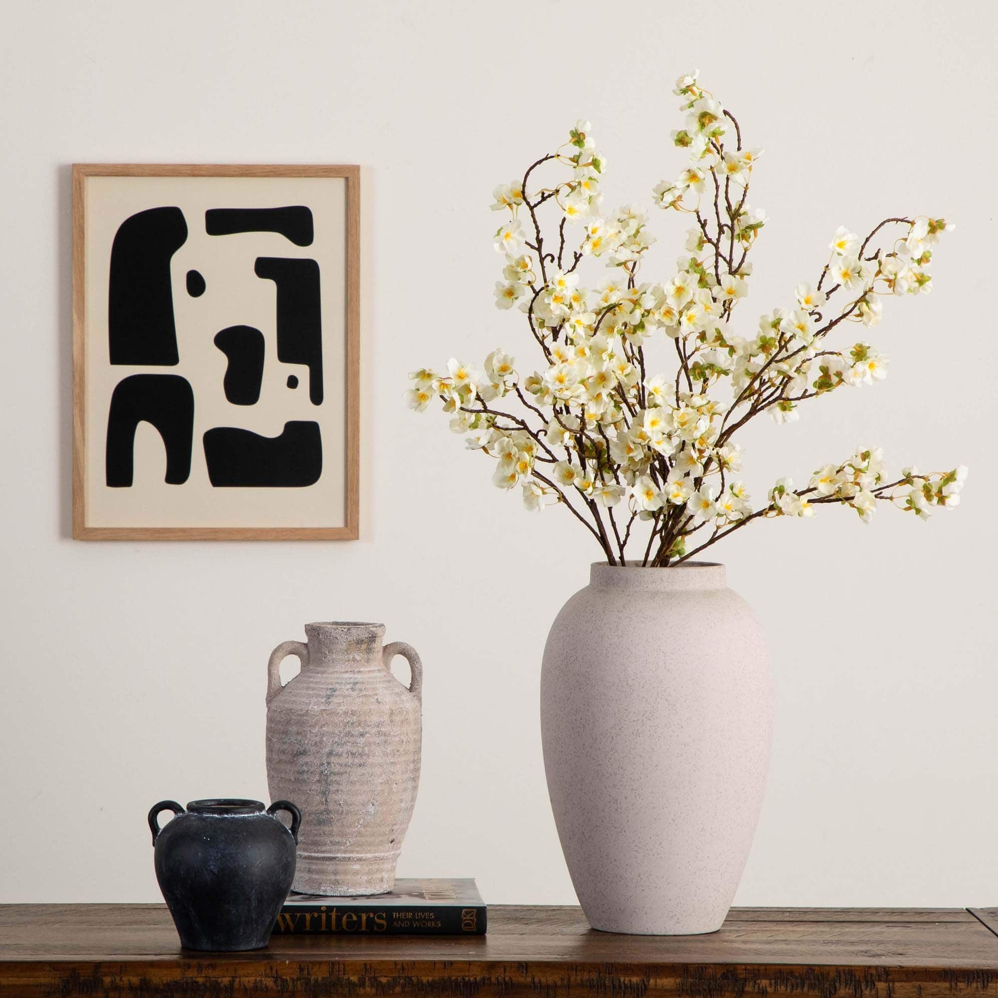 41" White Cherry Blossom Flower Stems, 3ct.