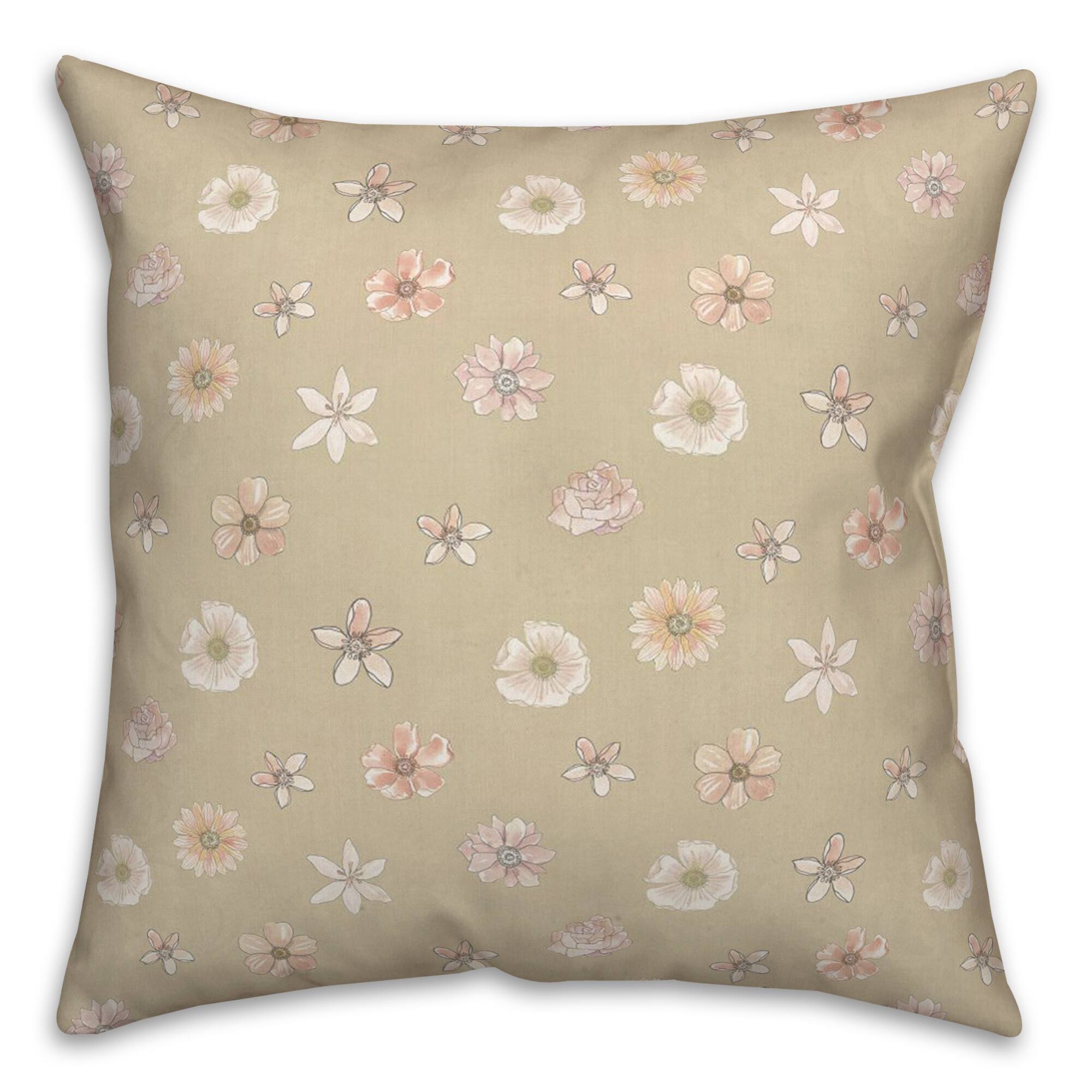 Florals Throw Pillow